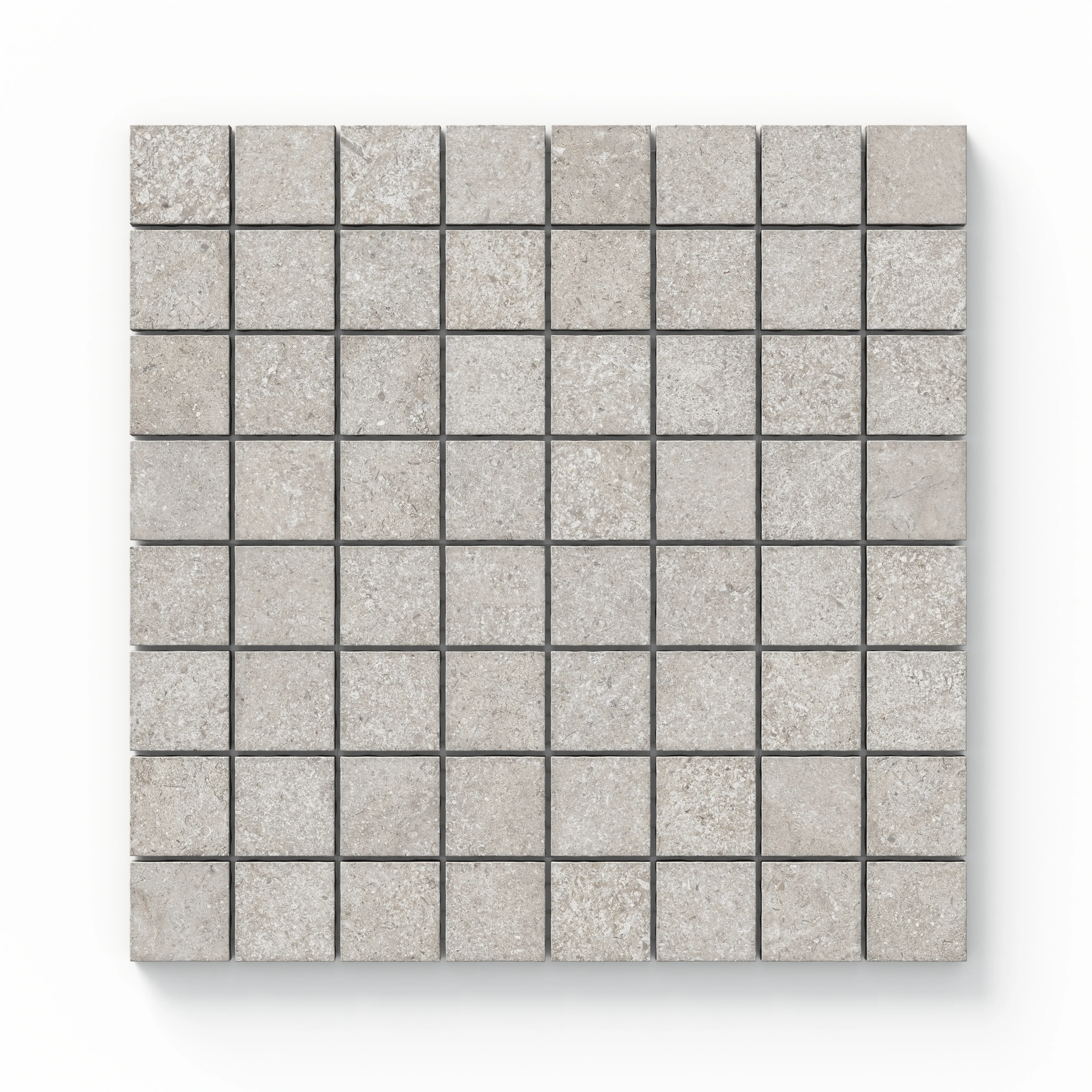 Adeline 1.5x1.5 Matte Porcelain Mosaic Tile in Taupe