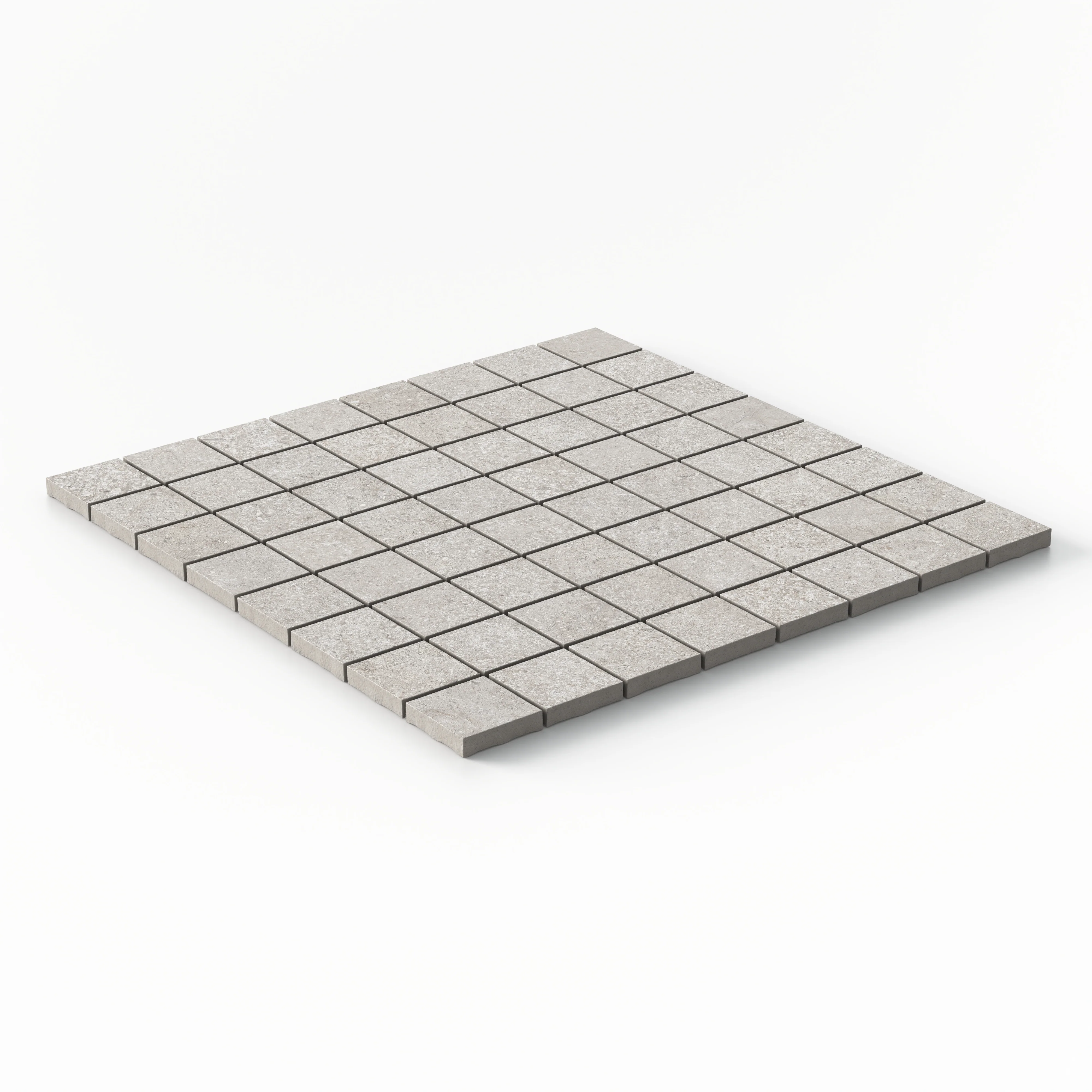 Adeline 1.5x1.5 Matte Porcelain Mosaic Tile in Taupe - Image 3