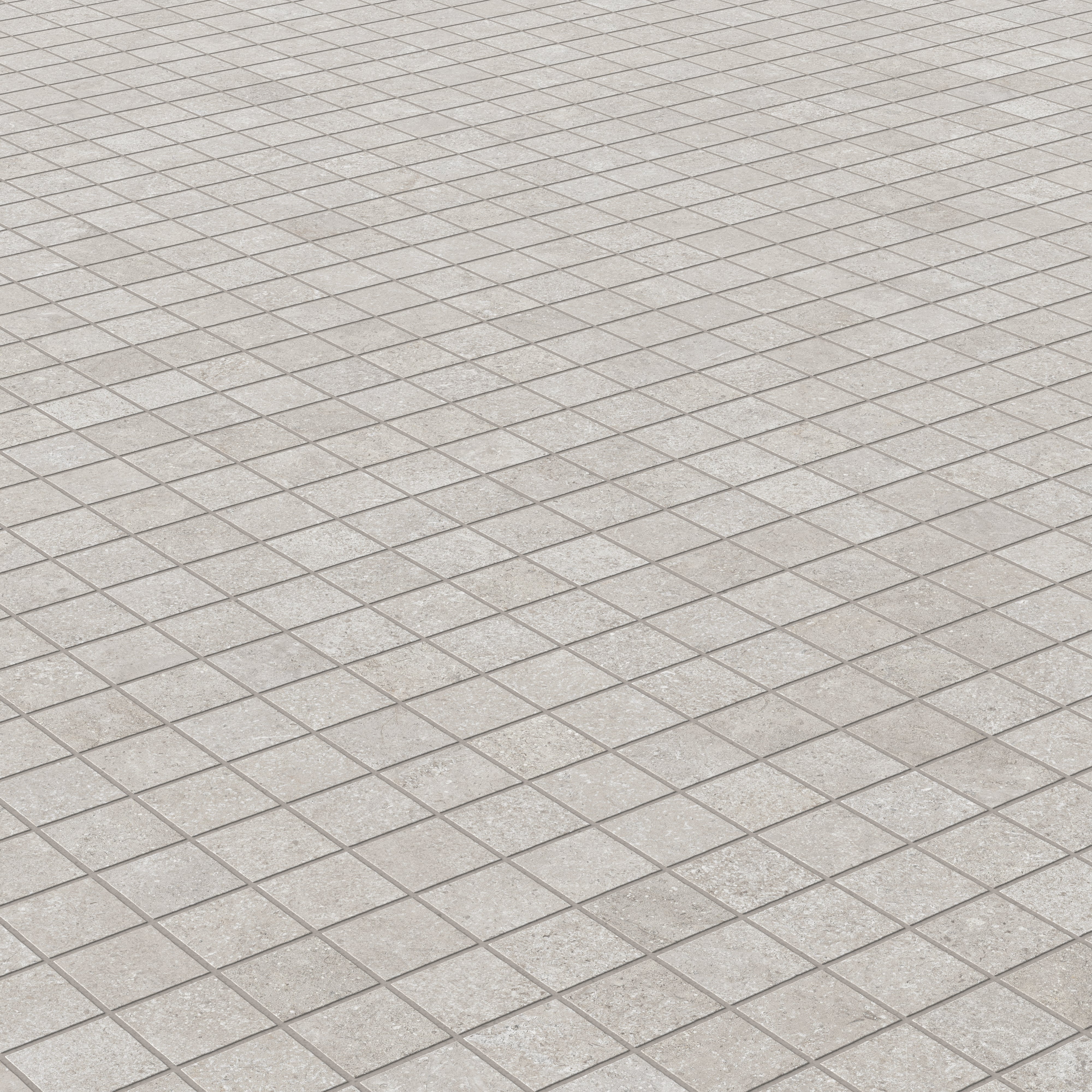 Adeline 1.5x1.5 Matte Porcelain Mosaic Tile in Taupe - Image 4