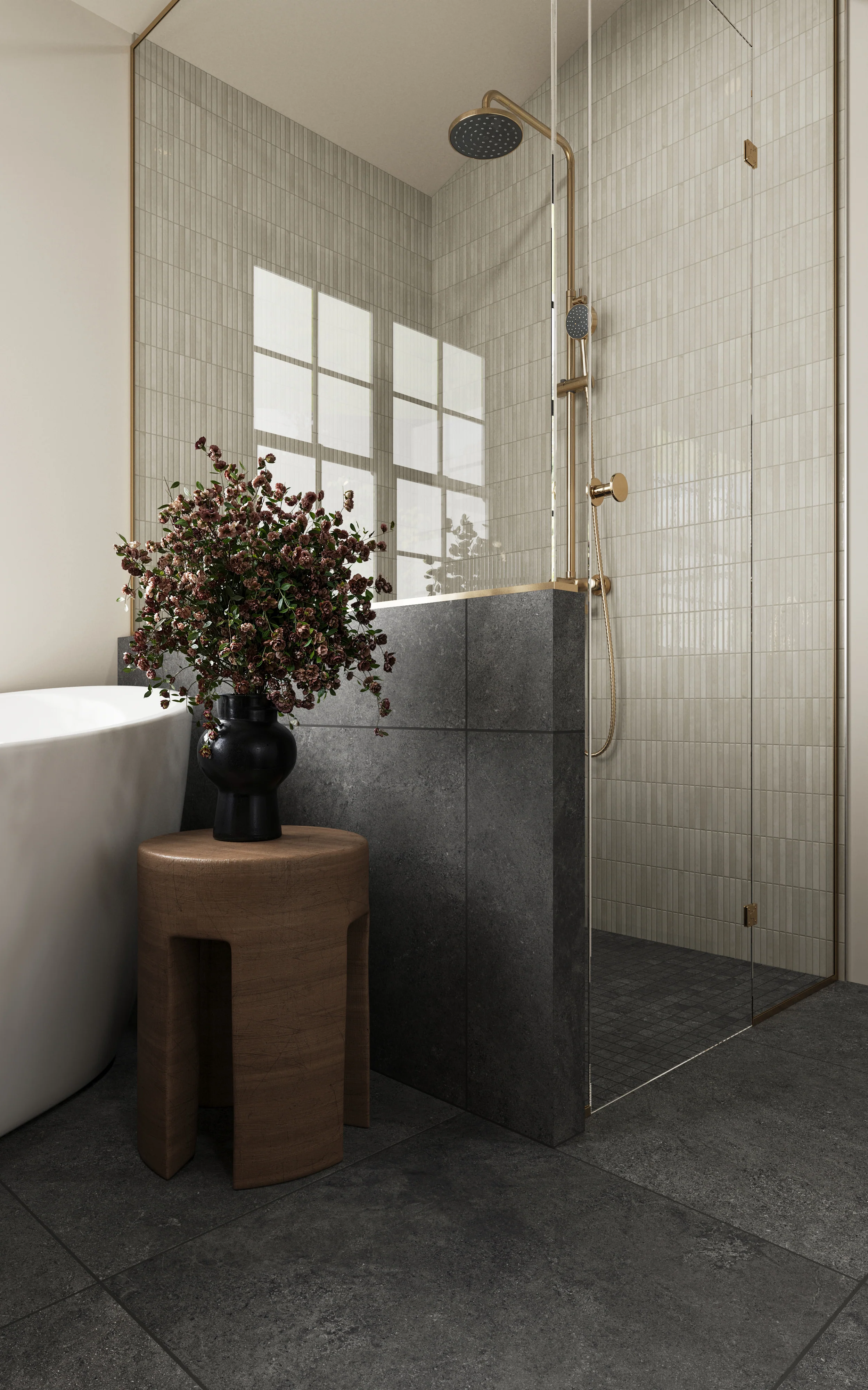 Adeline 24x24 Matte Porcelain Tile in Midnight - Image 2