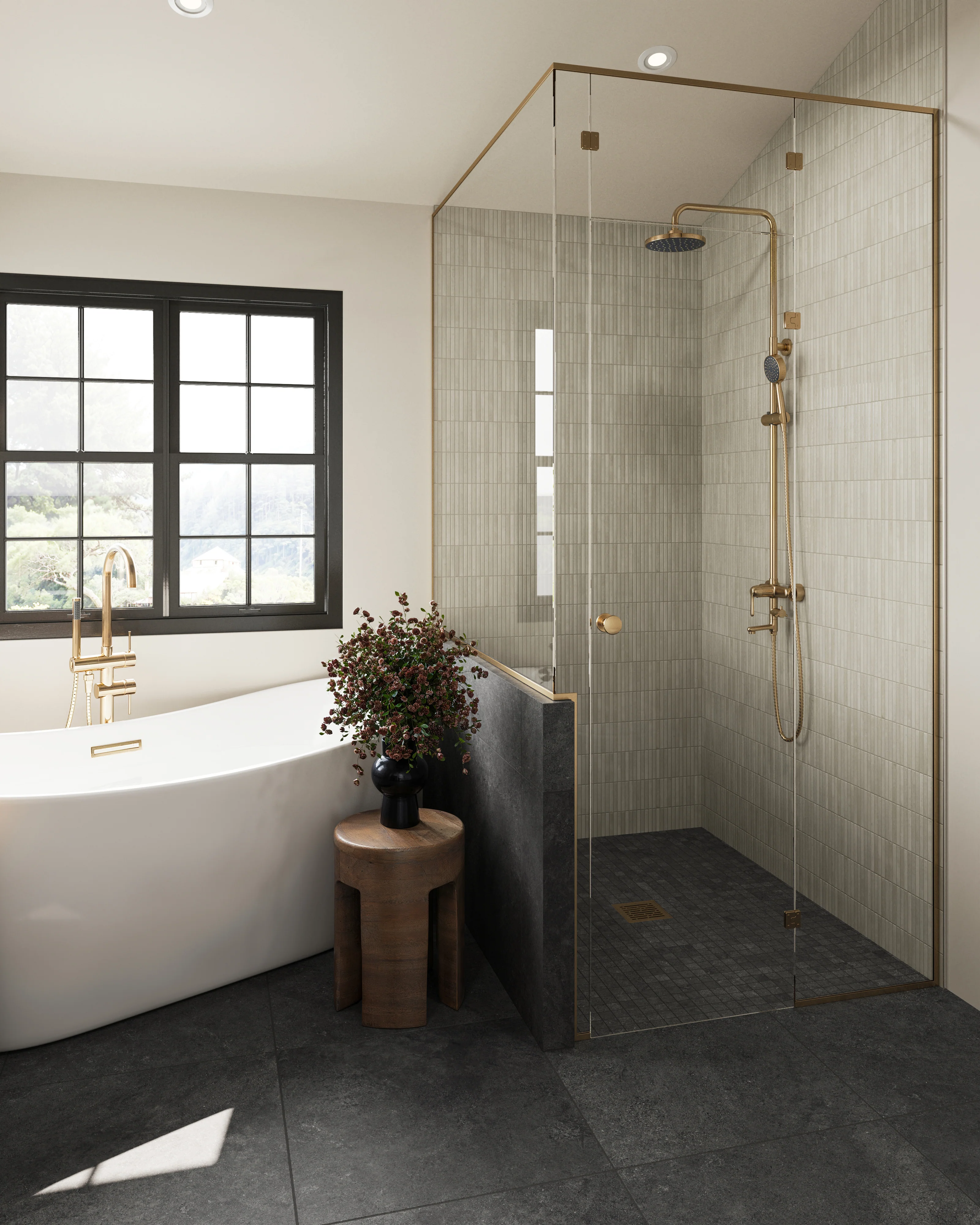 Adeline 24x24 Matte Porcelain Tile in Midnight - Image 8