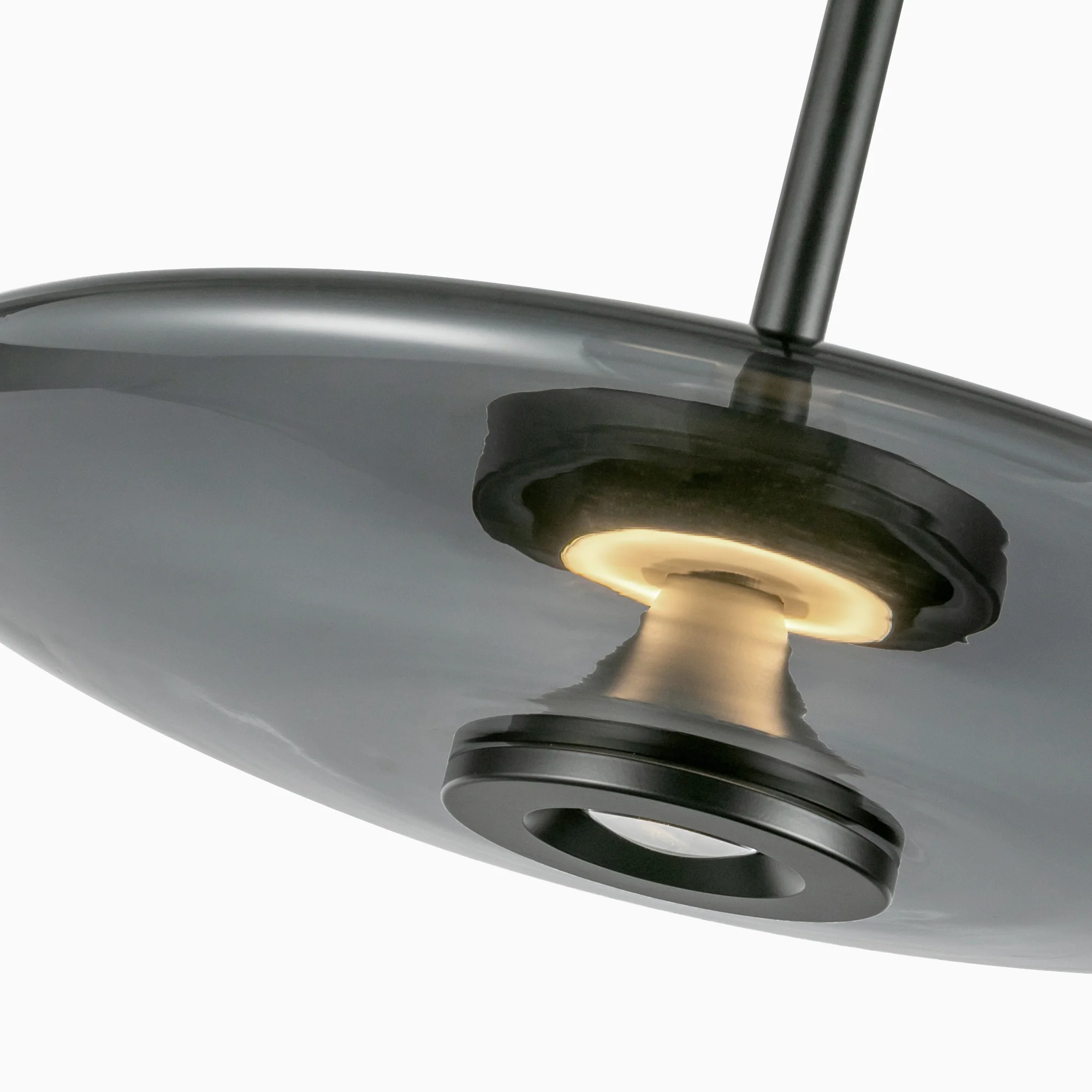 Adler 17" LED Pendant in Black/Smoked Glass, Universal Voltage - Image 3