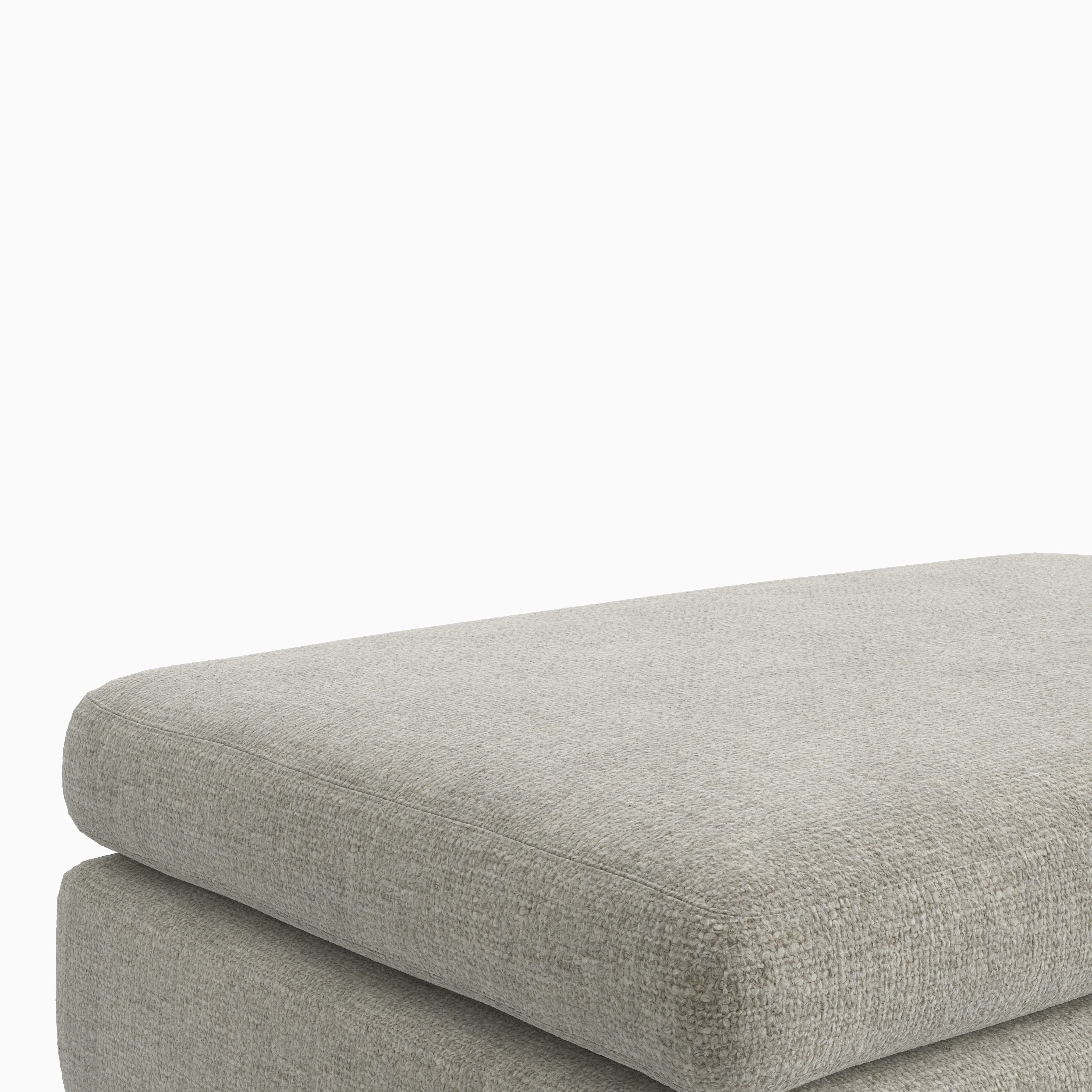 Aleric Ottoman in Bone, Large - Image 3