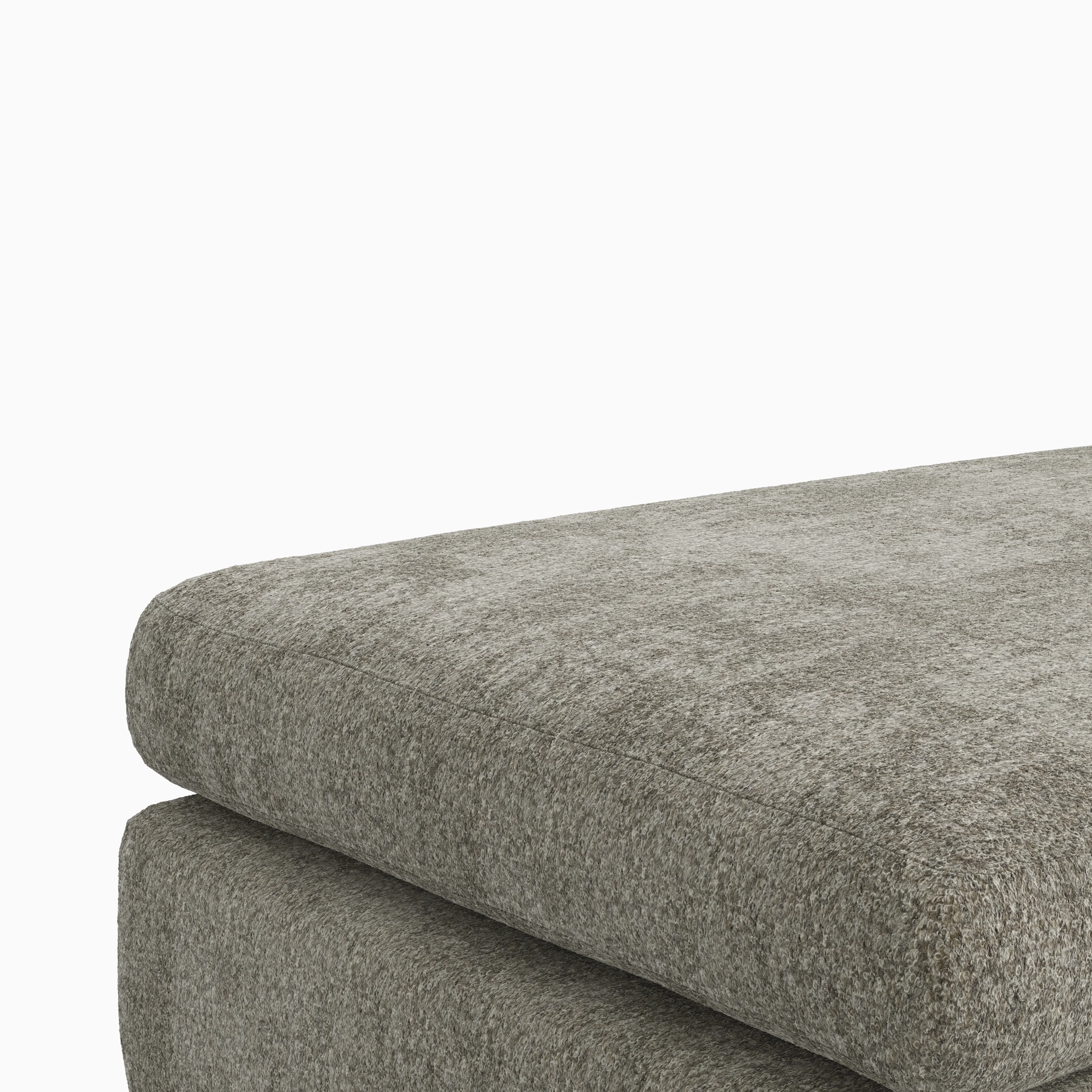 Aleric Ottoman in Mushroom, Large - Image 3