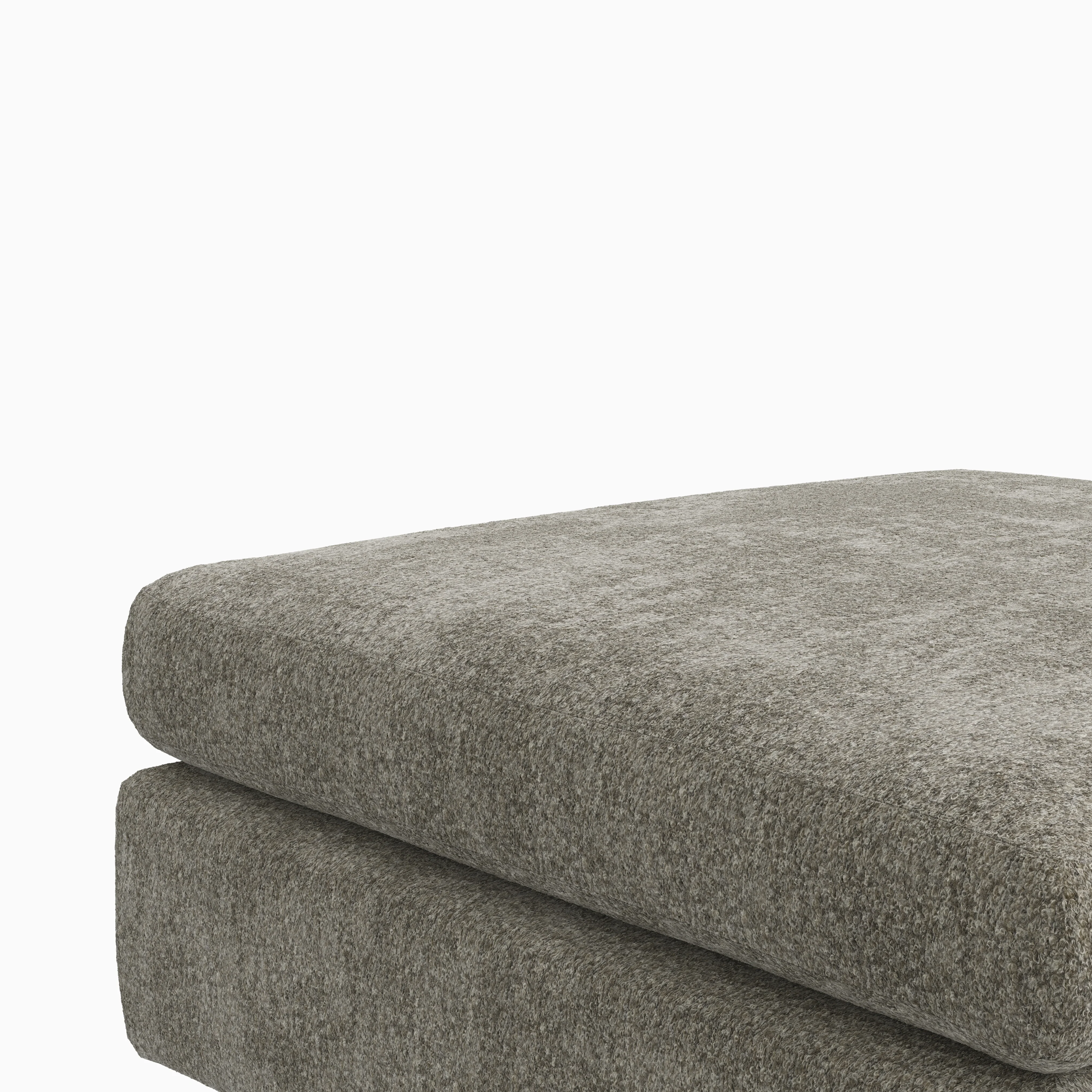 Aleric Ottoman in Mushroom, Small - Image 3