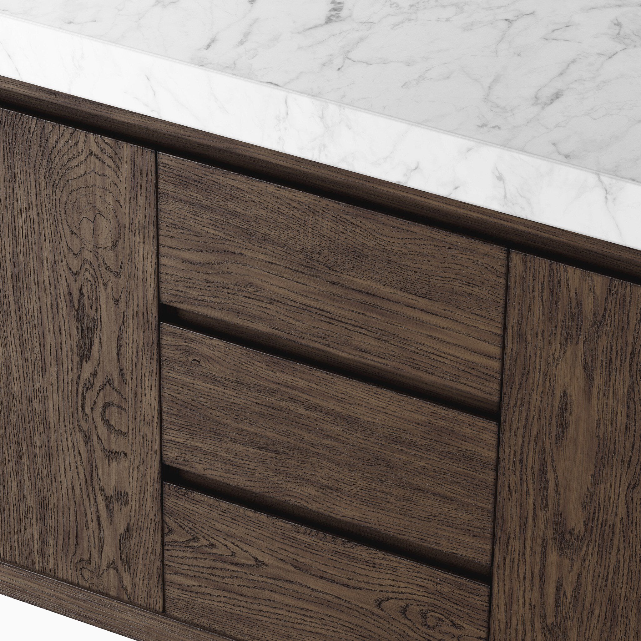 Alisa 72" Double Vanity in Satin Espresso Oak Veneer with Carrara Marble Top - Image 8