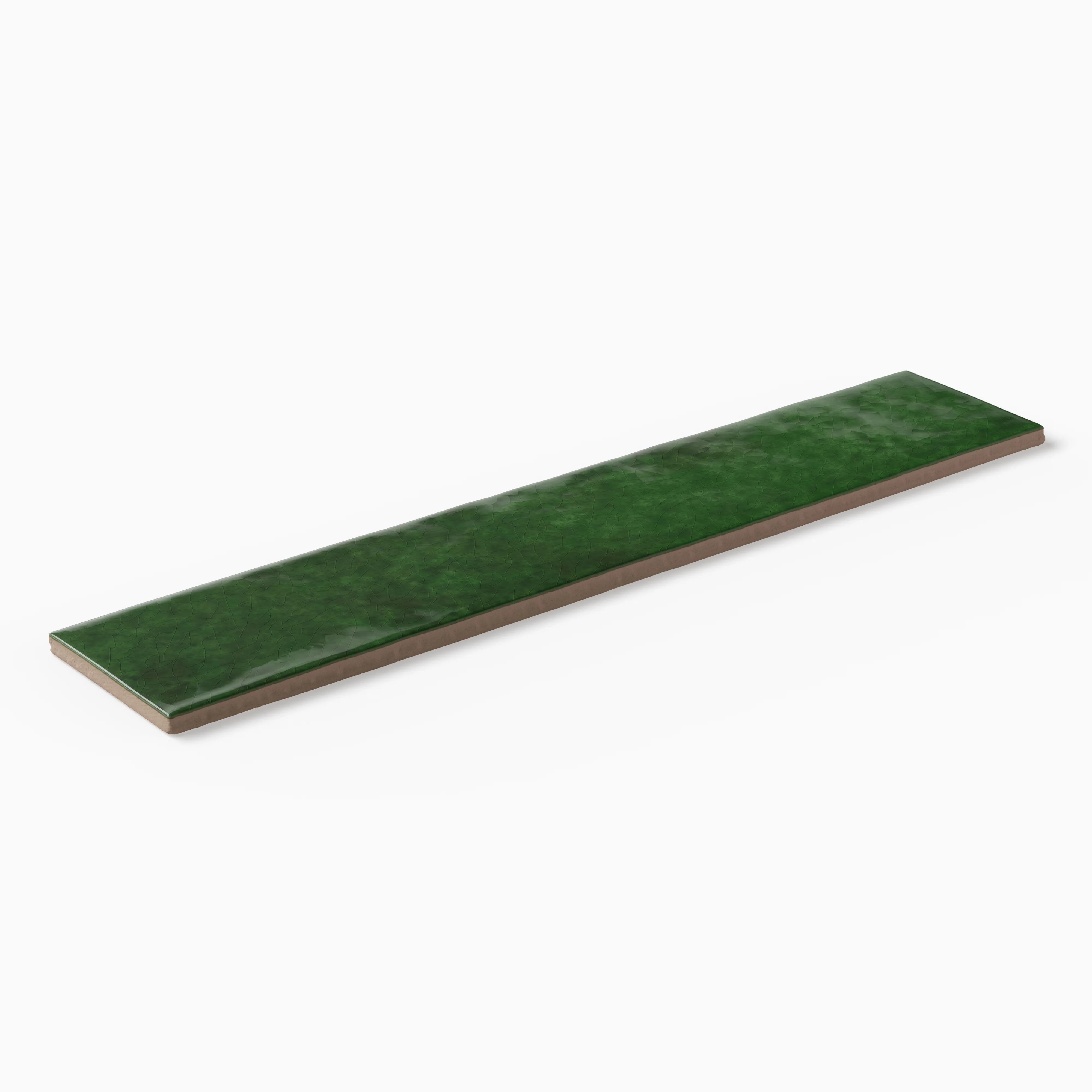 Amelia 2x13 Glossy Crackled Ceramic Tile in Forest - Image 3