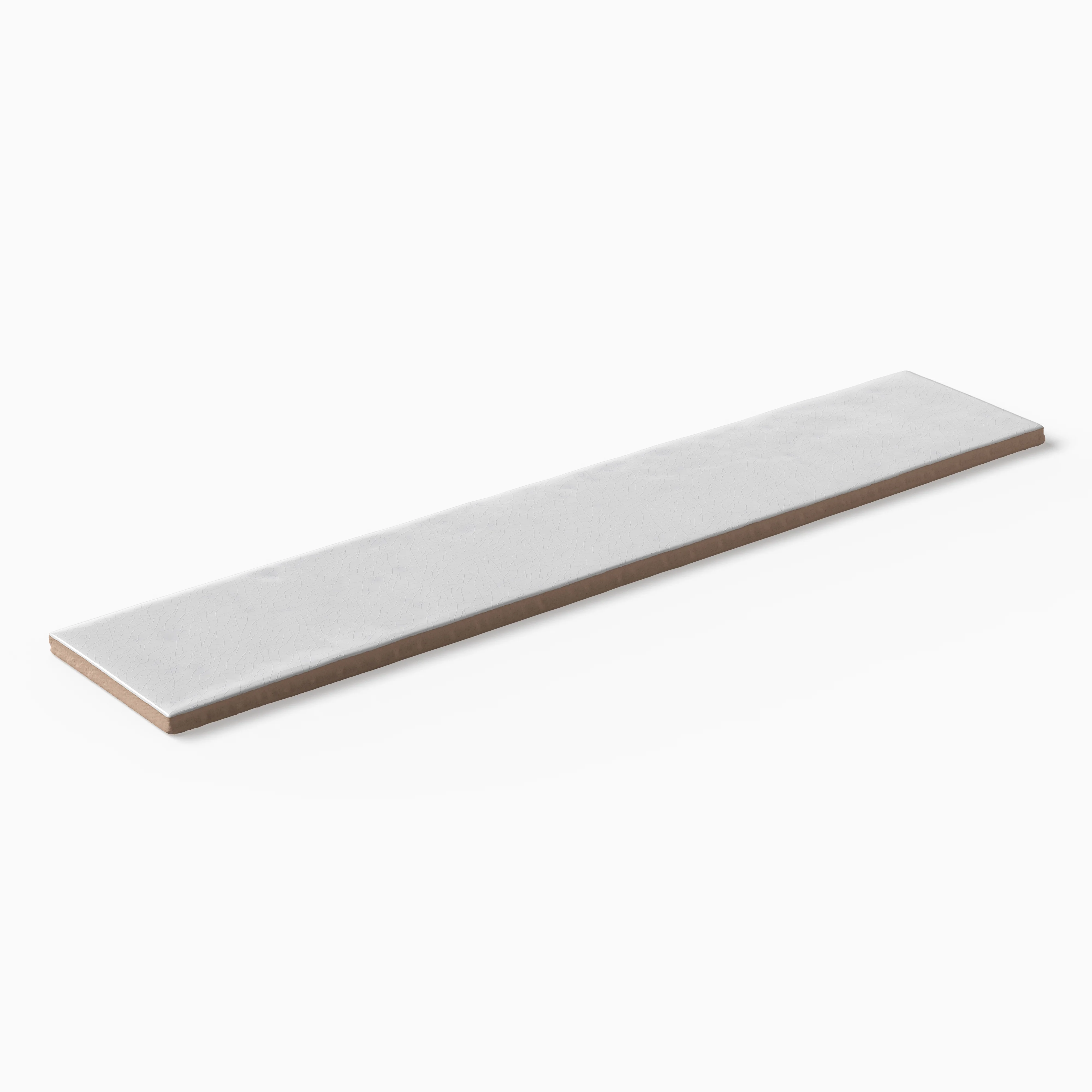 Amelia 2x13 Glossy Crackled Ceramic Tile in White - Image 3