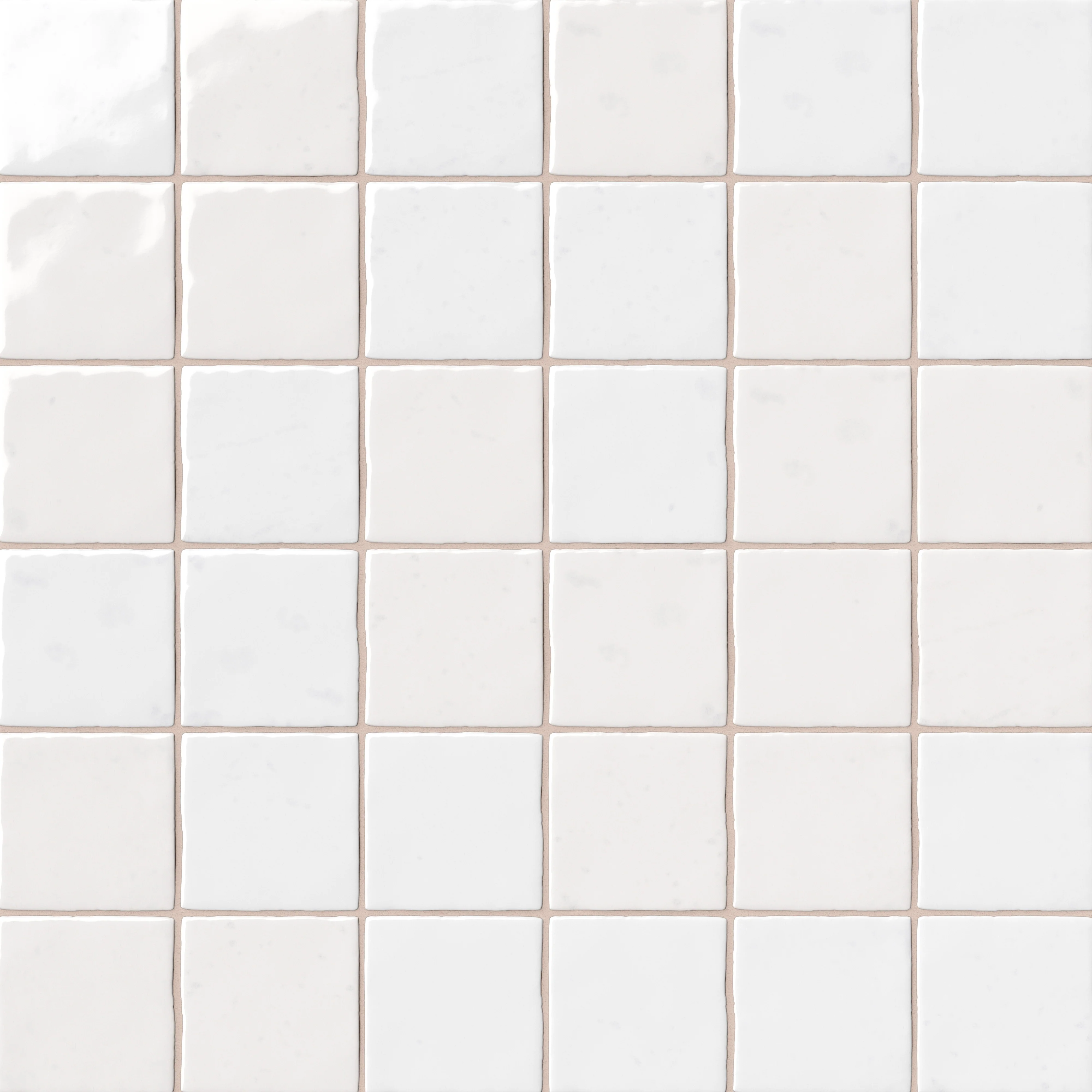 Amelia 4x4 Glossy Crackled Ceramic Tile in White