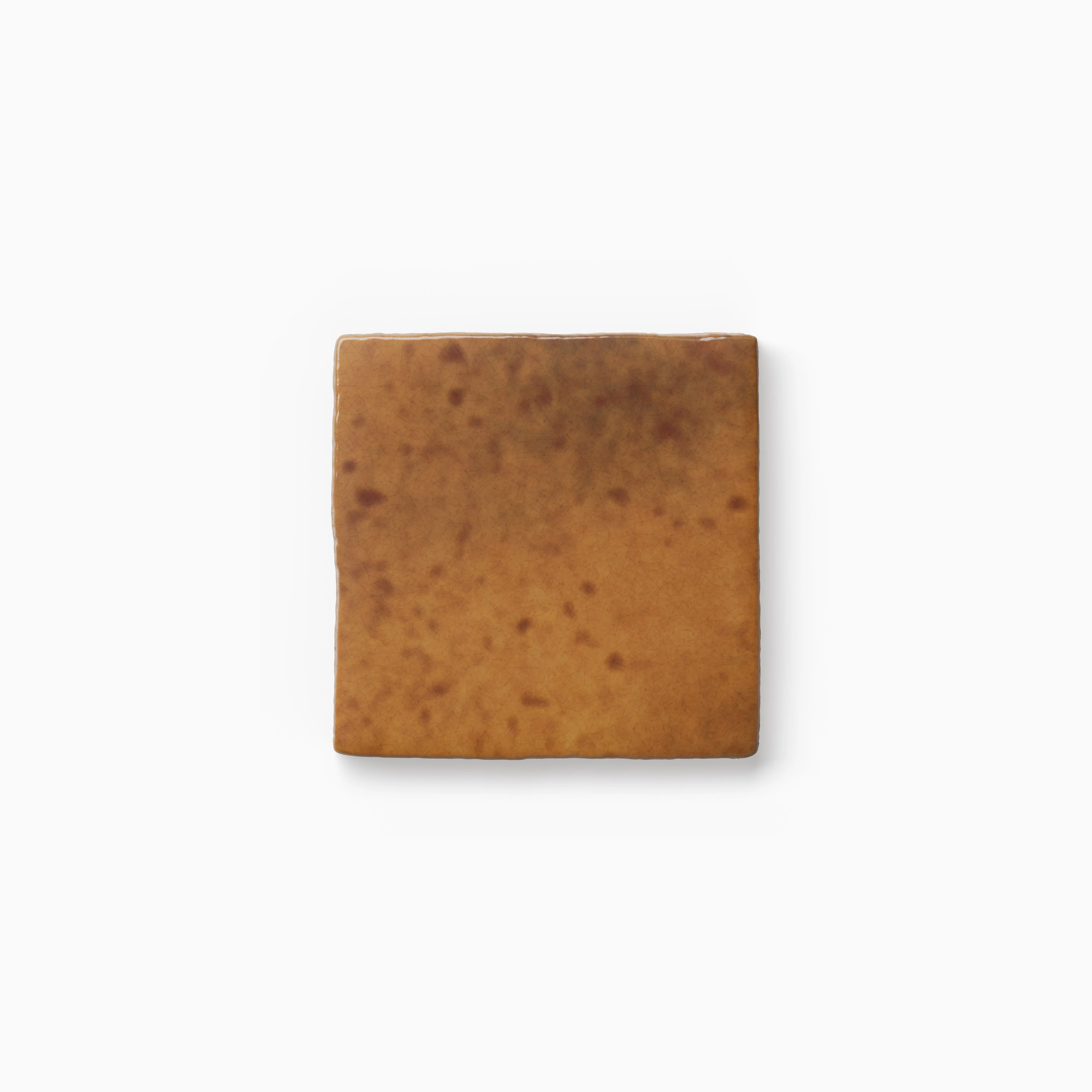 Amelia 4x4 Glossy Crackled in Turmeric Sample
