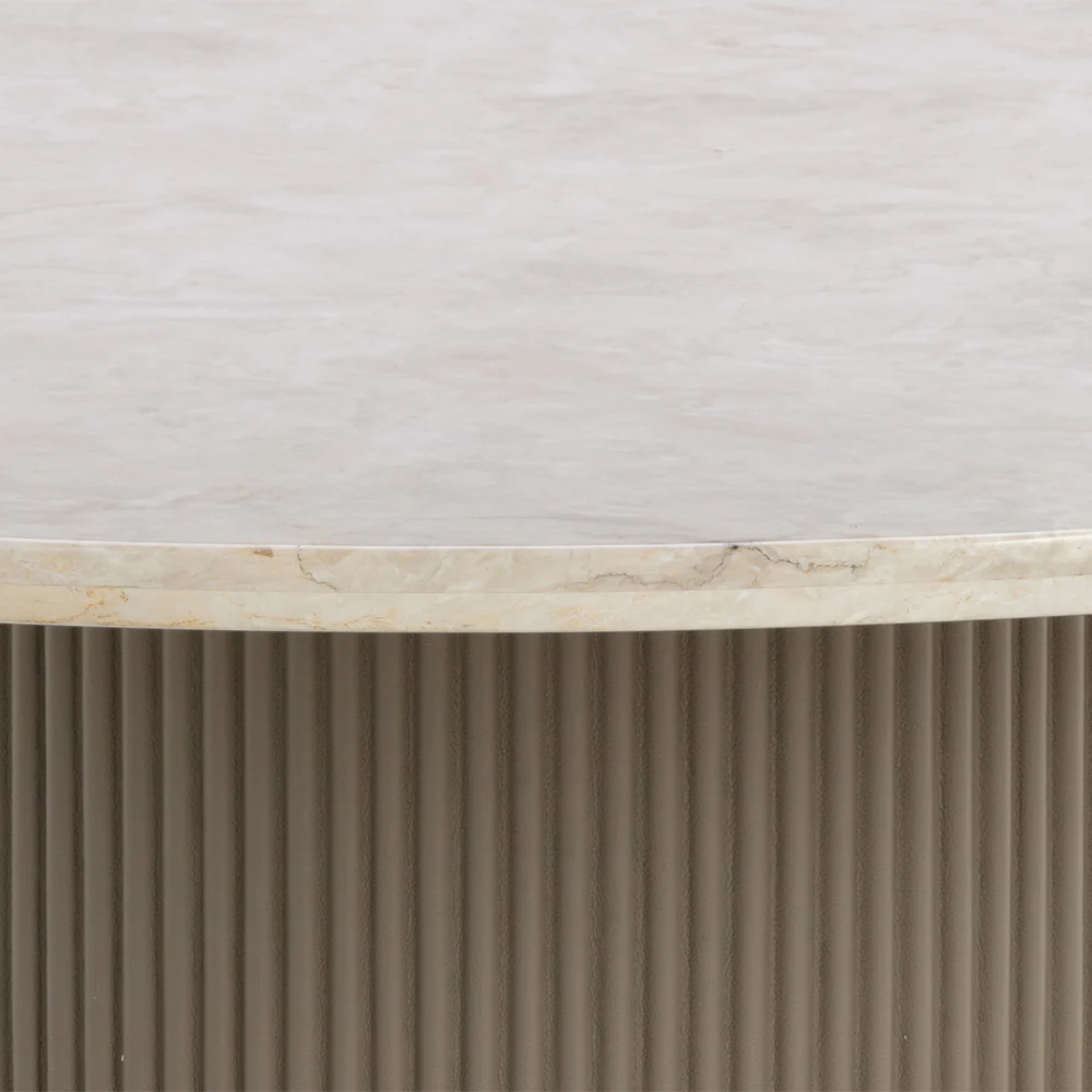 Anastasia 59" Dining Table in Taupe - Image 3