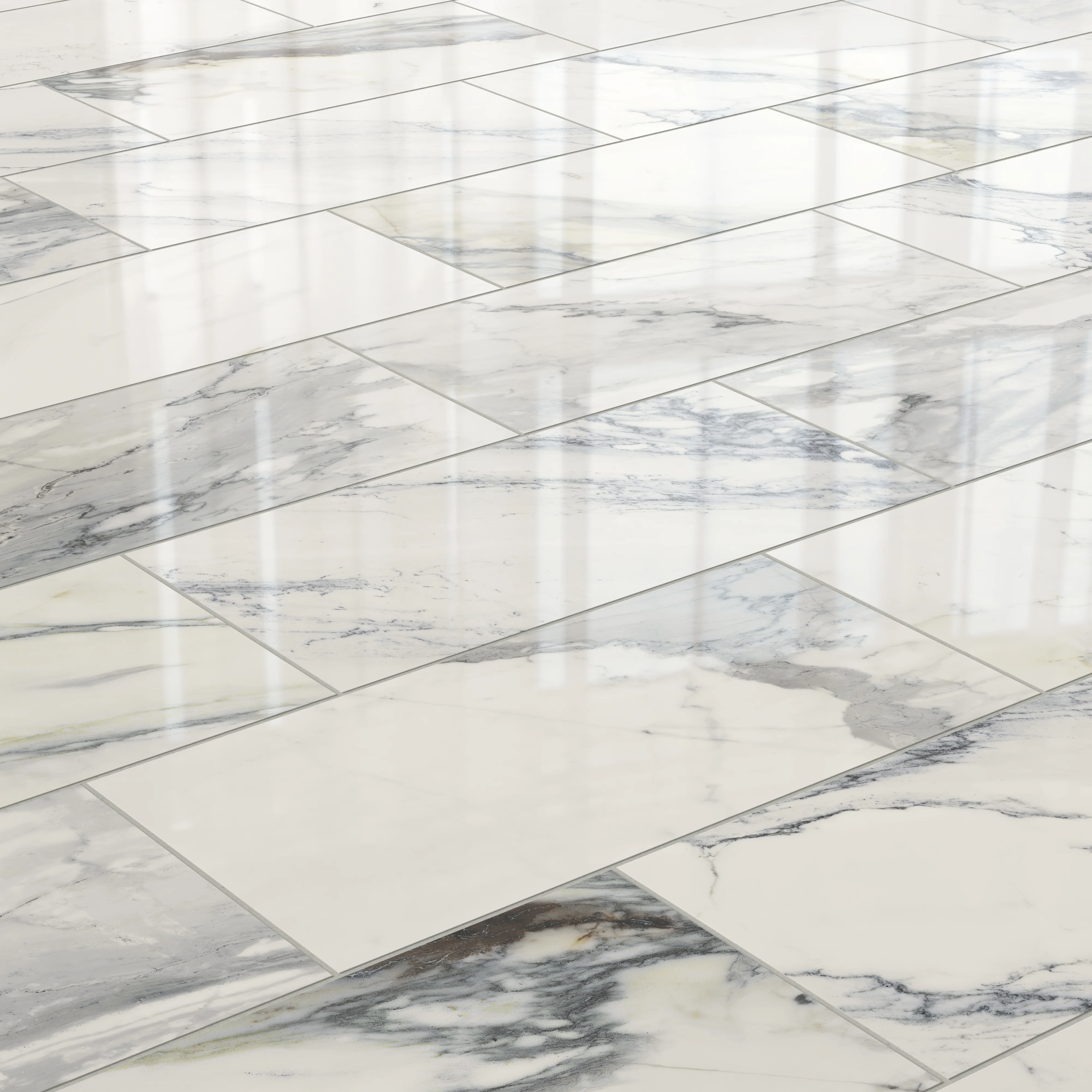 Aniston 12x24 Polished Porcelain Tile in Calacatta Antico - Image 6