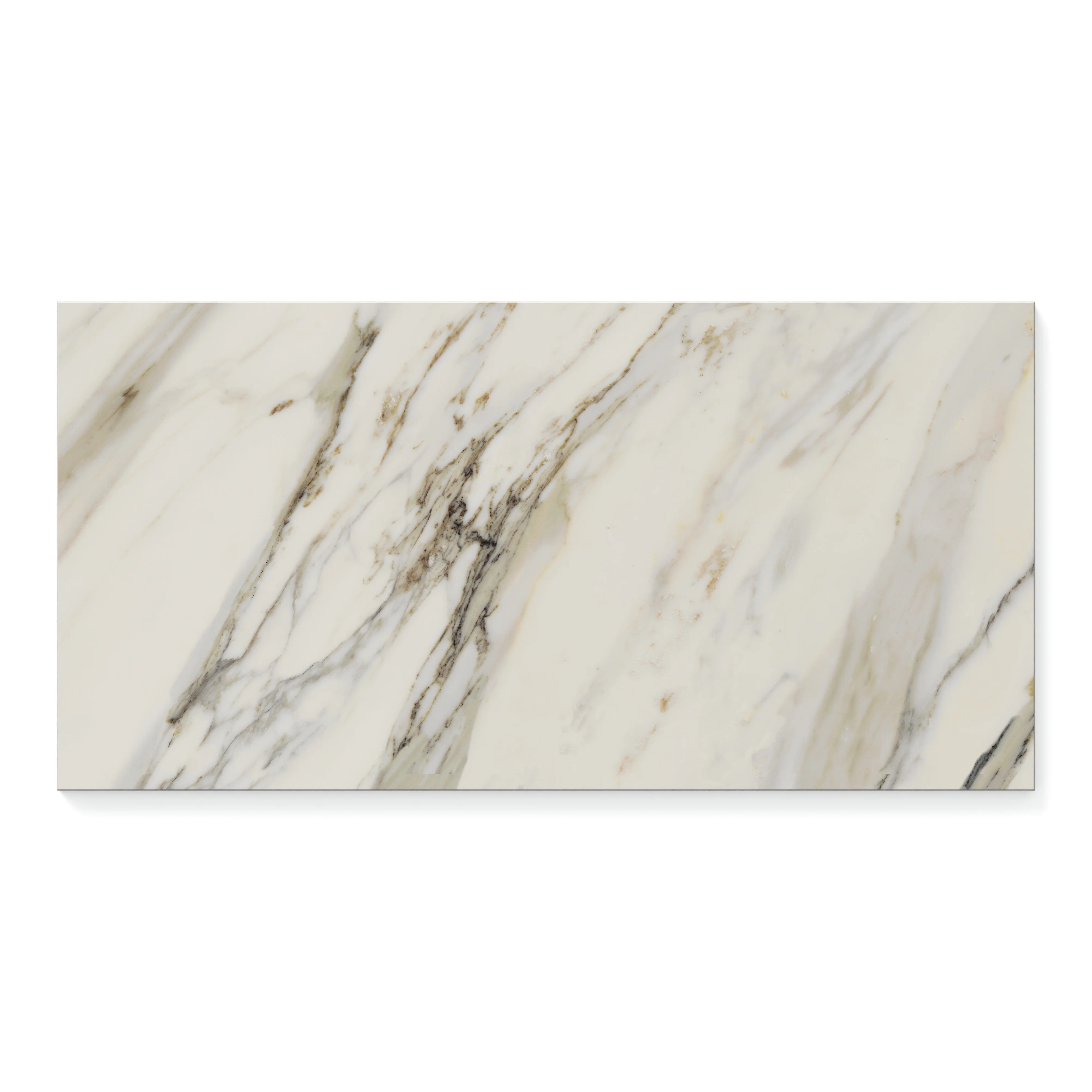 Aniston 12x24 Polished Porcelain Tile in Calacatta Cremo - Image 2