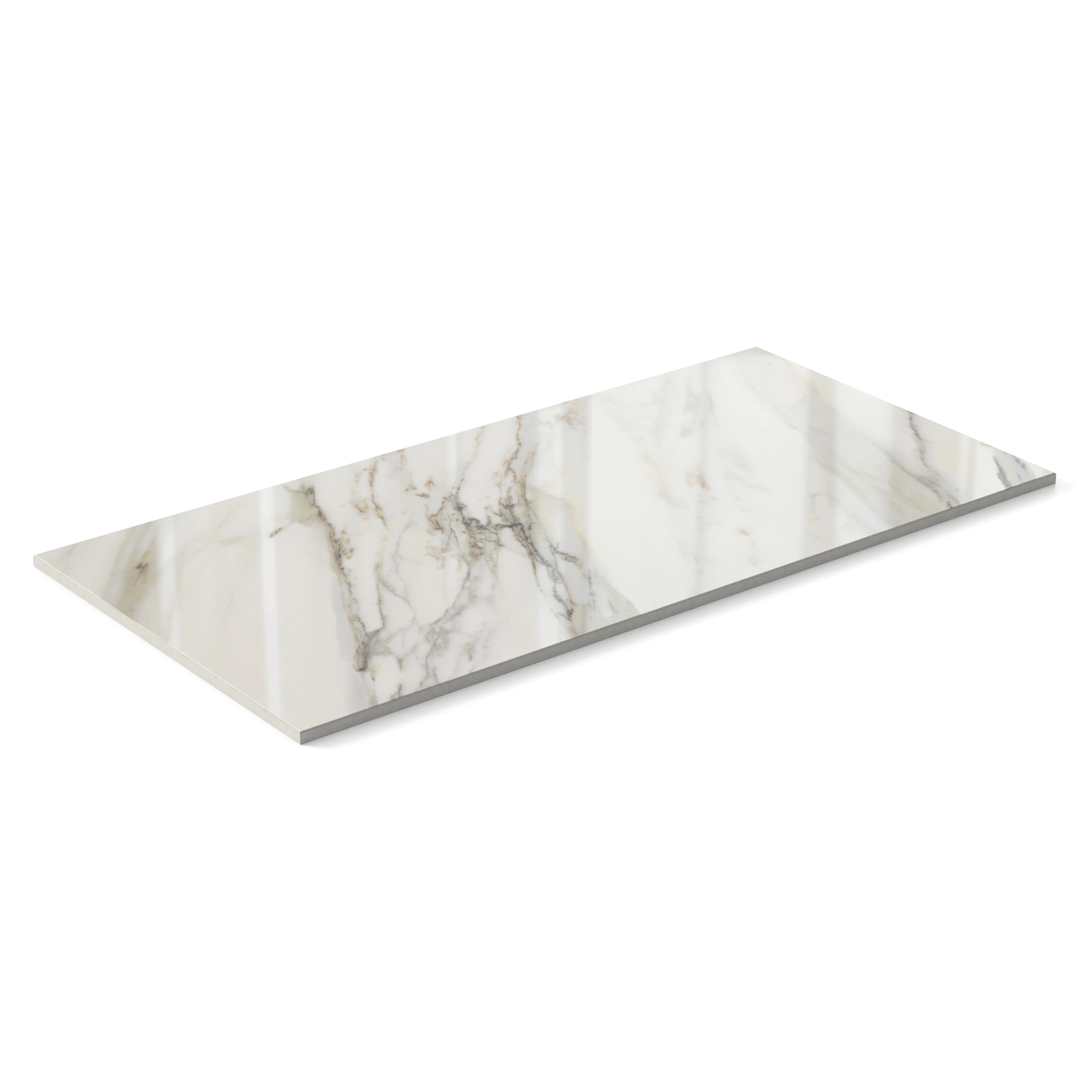 Aniston 12x24 Polished Porcelain Tile in Calacatta Cremo - Image 3