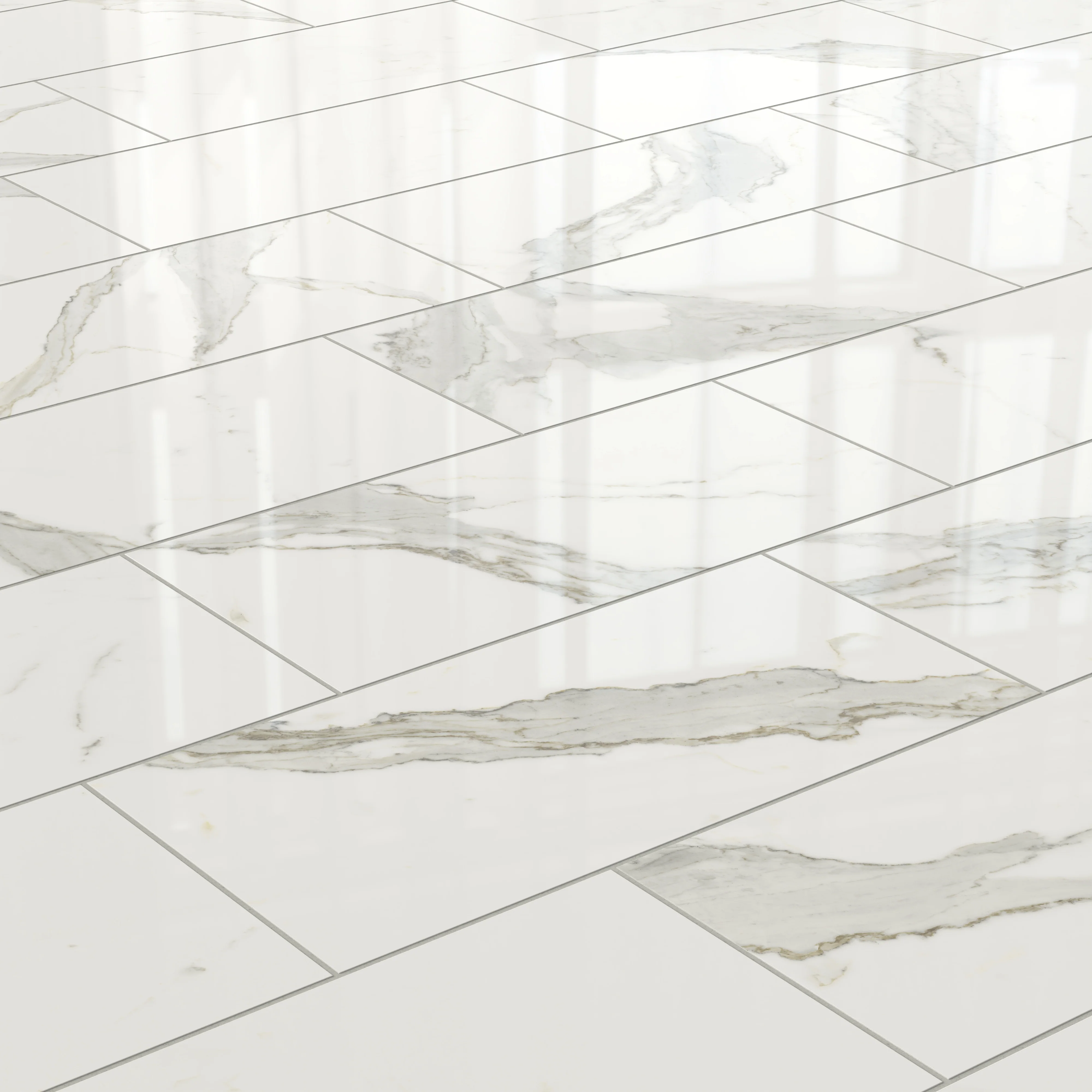 Aniston 12x24 Polished Porcelain Tile in Calacatta Top - Image 6