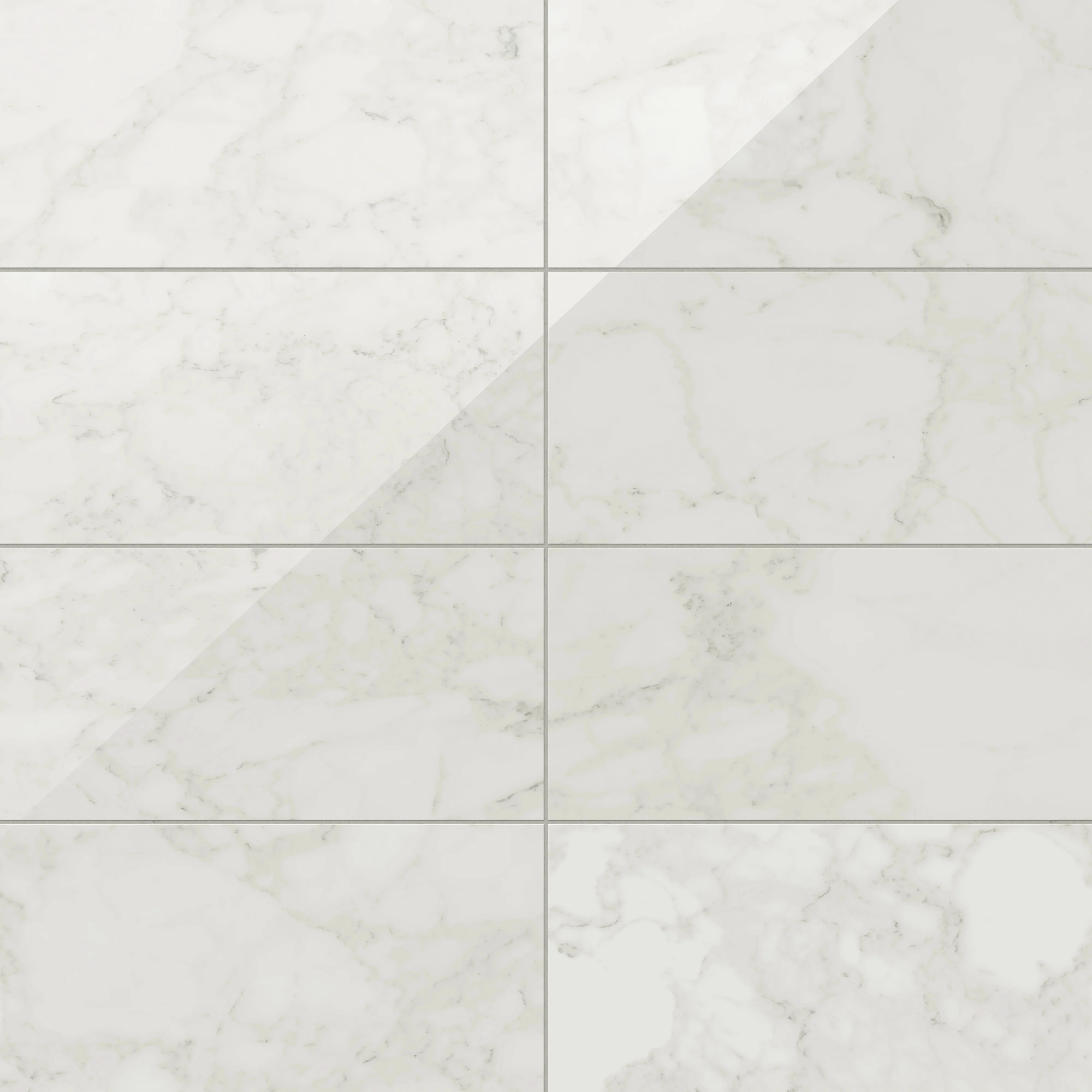 Aniston 12x24 Polished Porcelain Tile in Carrara Bianco