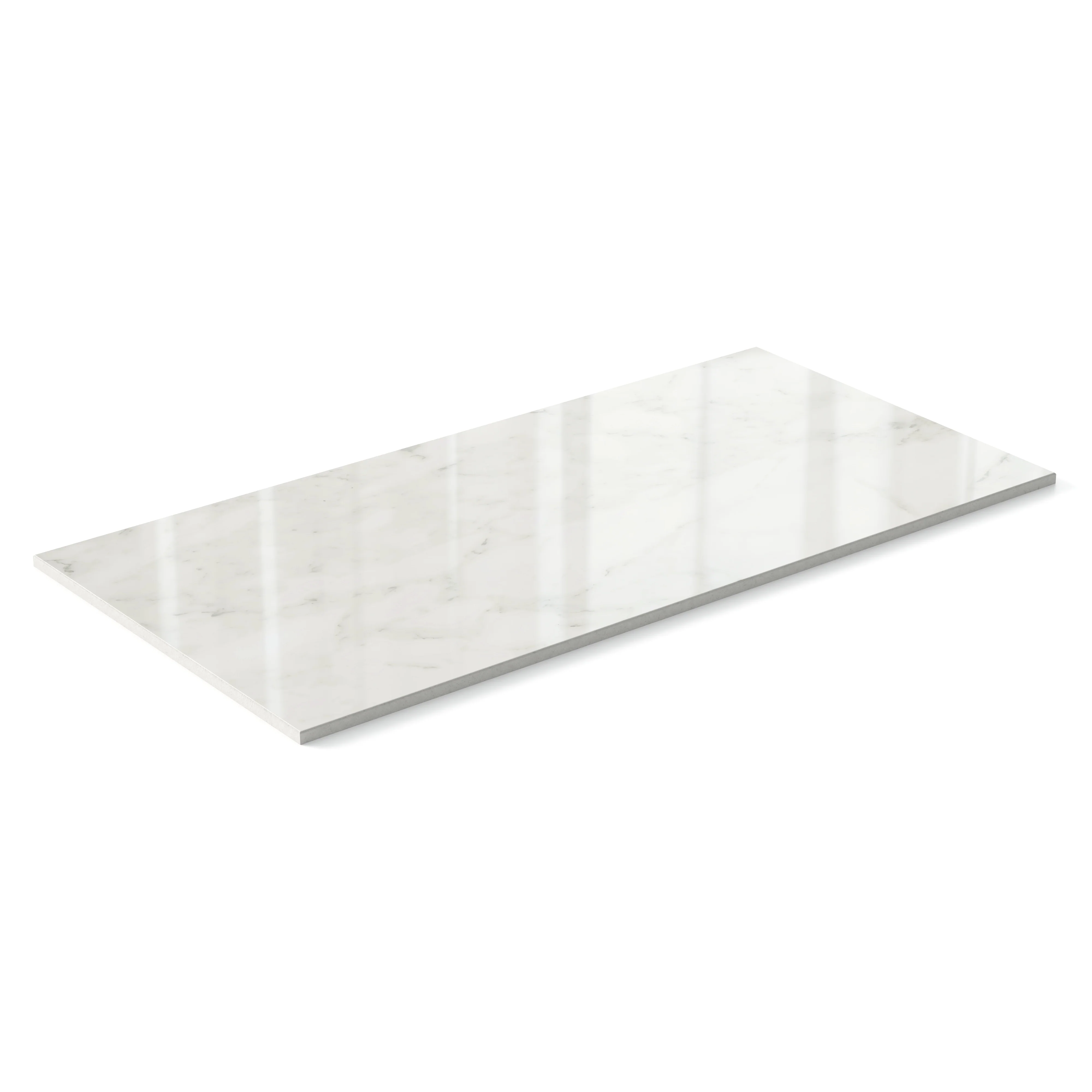 Aniston 12x24 Polished Porcelain Tile in Carrara Bianco - Image 4