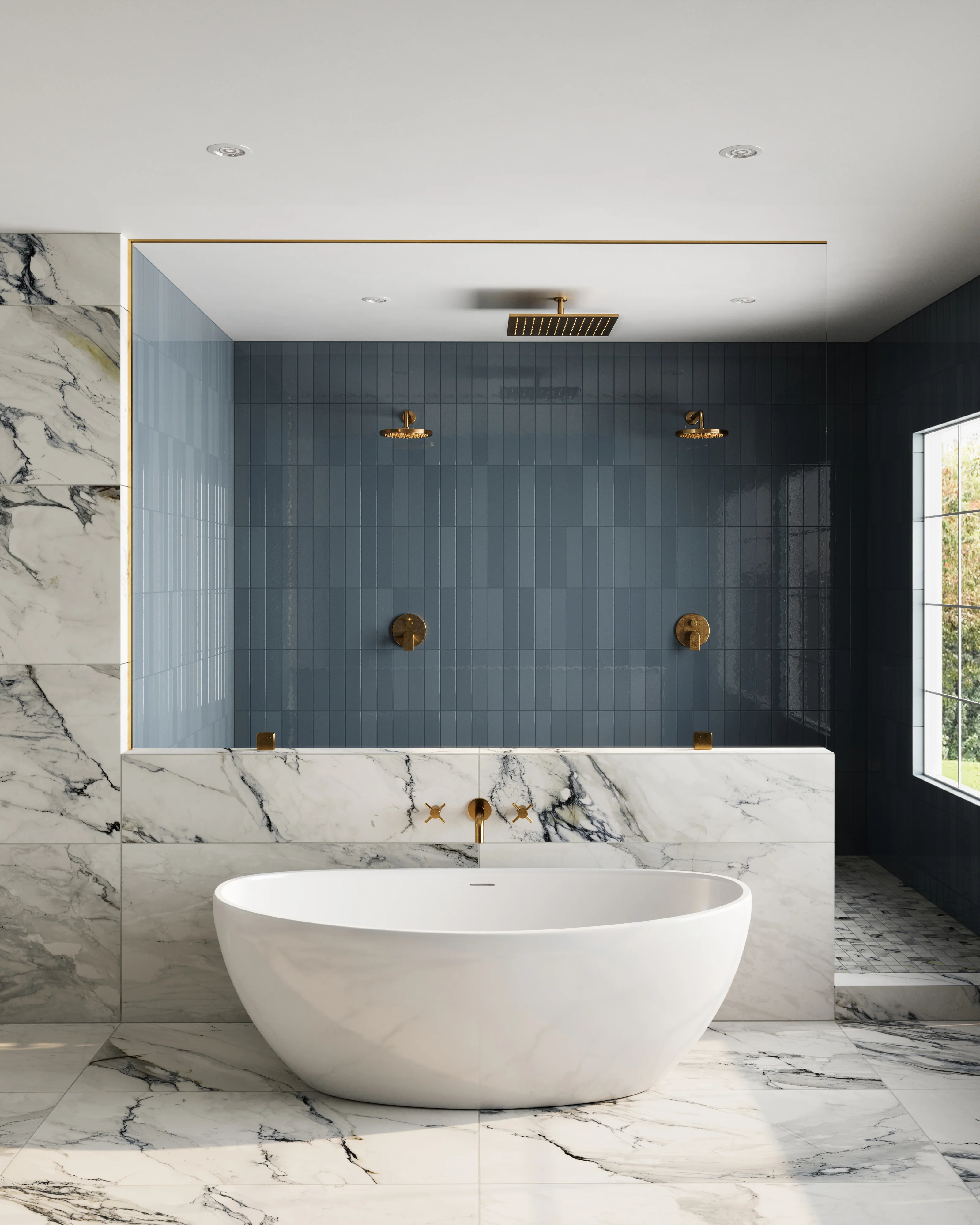 Aniston 24x48 Matte Porcelain Tile in Calacatta Antico - Image 2