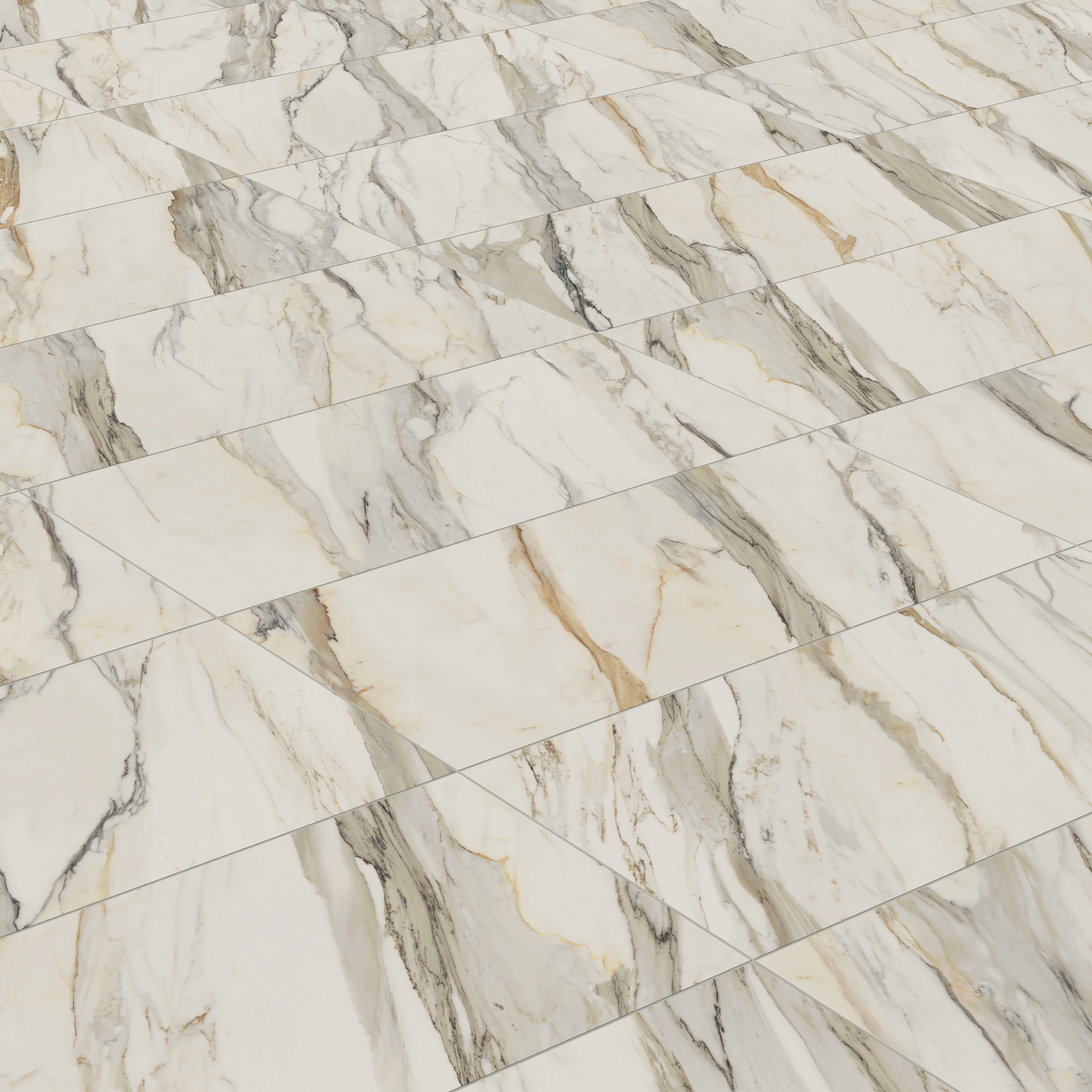 Aniston 24x48 Matte Porcelain Tile in Calacatta Cremo - Image 5