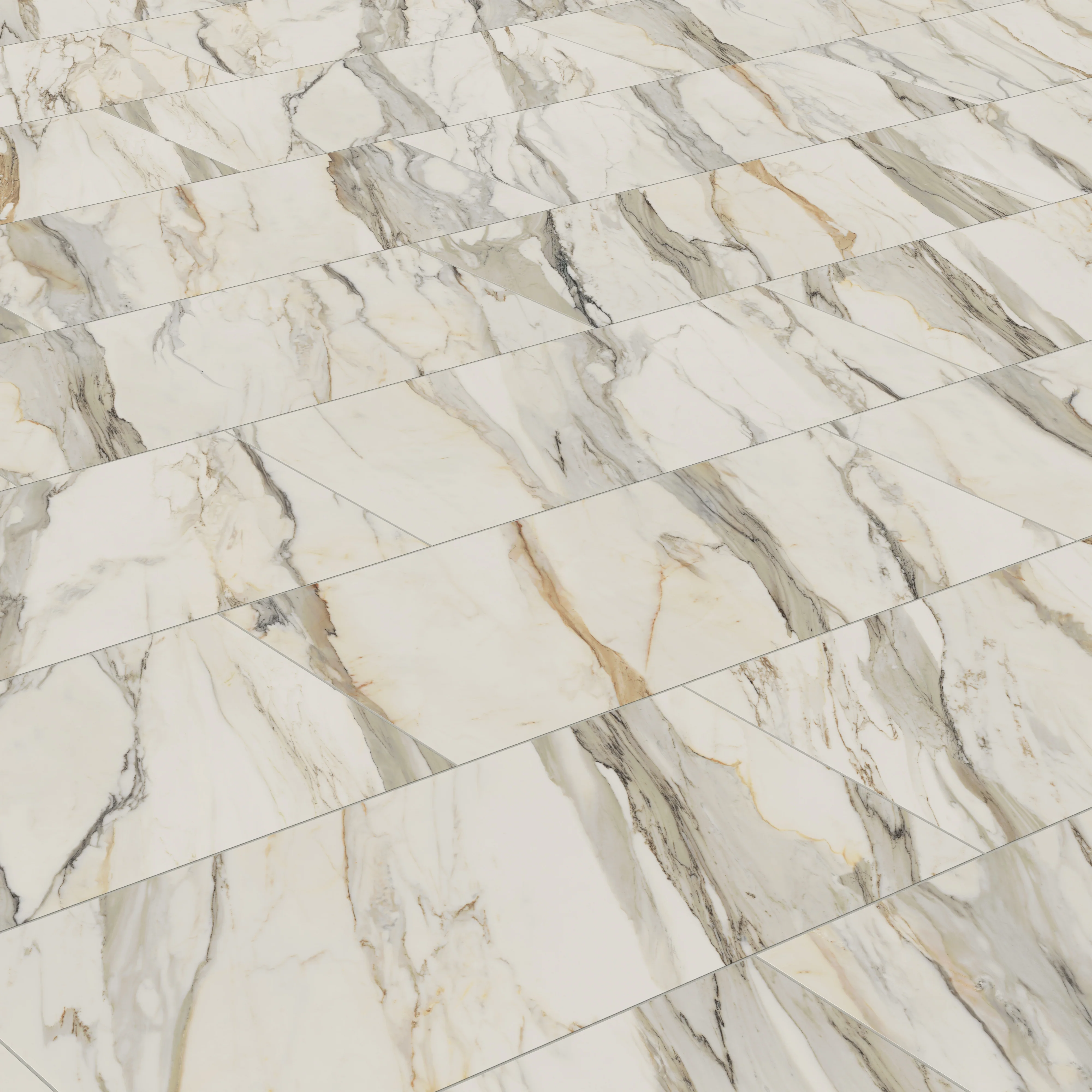 Aniston 24x48 Matte Porcelain Tile in Calacatta Cremo - Image 7