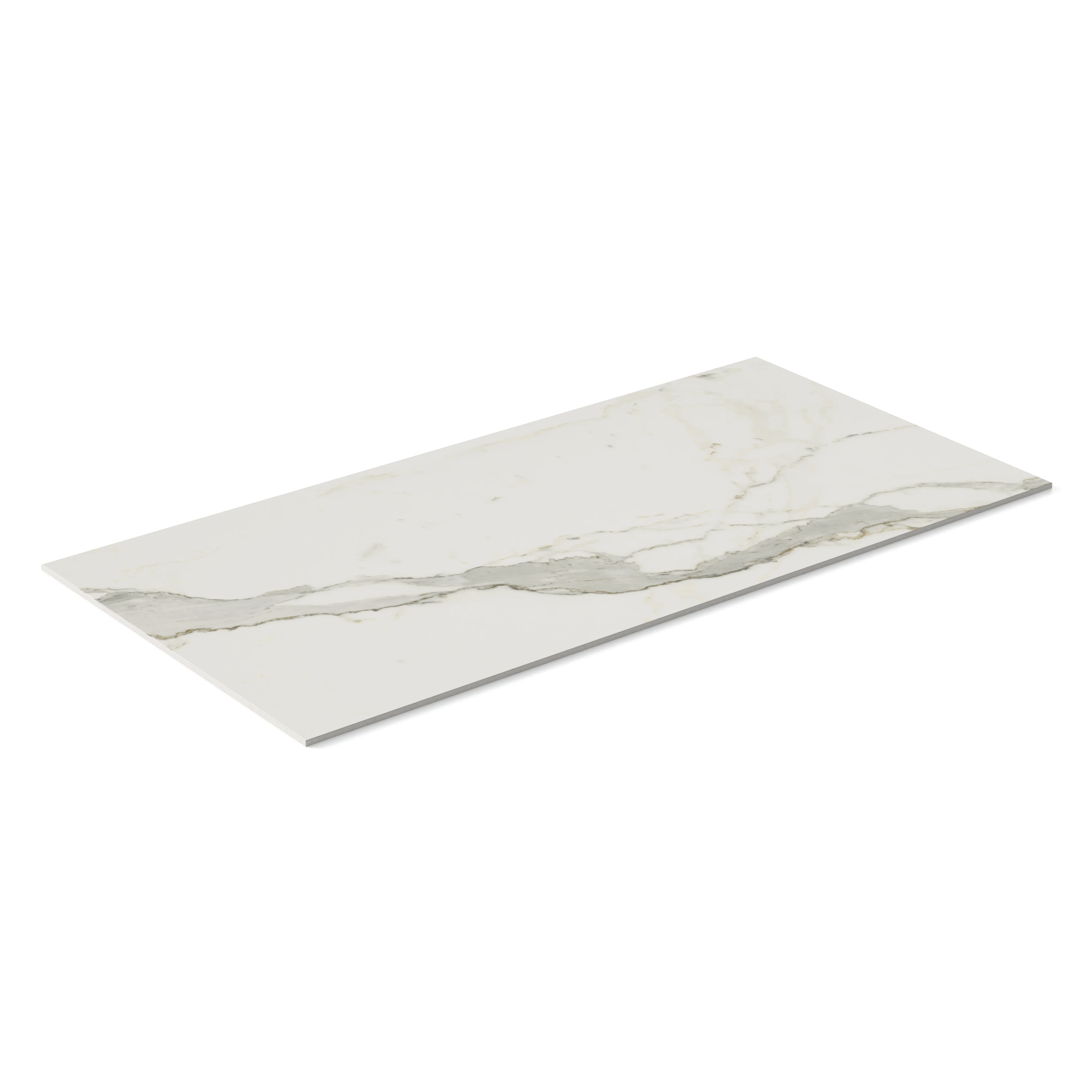 Aniston 24x48 Matte Porcelain Tile in Calacatta Top - Image 4