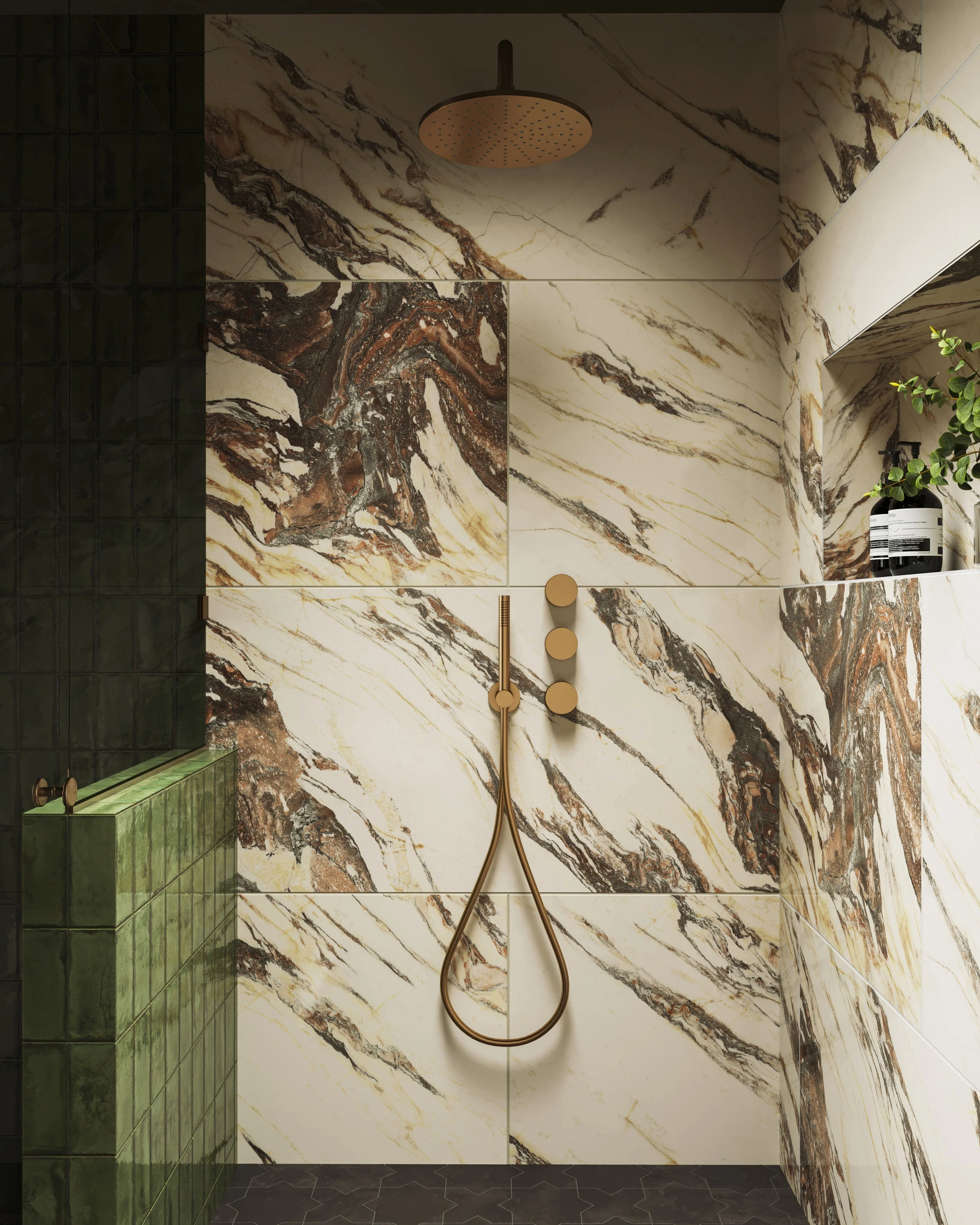 Aniston 24x48 Matte Porcelain Tile in Calacatta Viola - Image 23