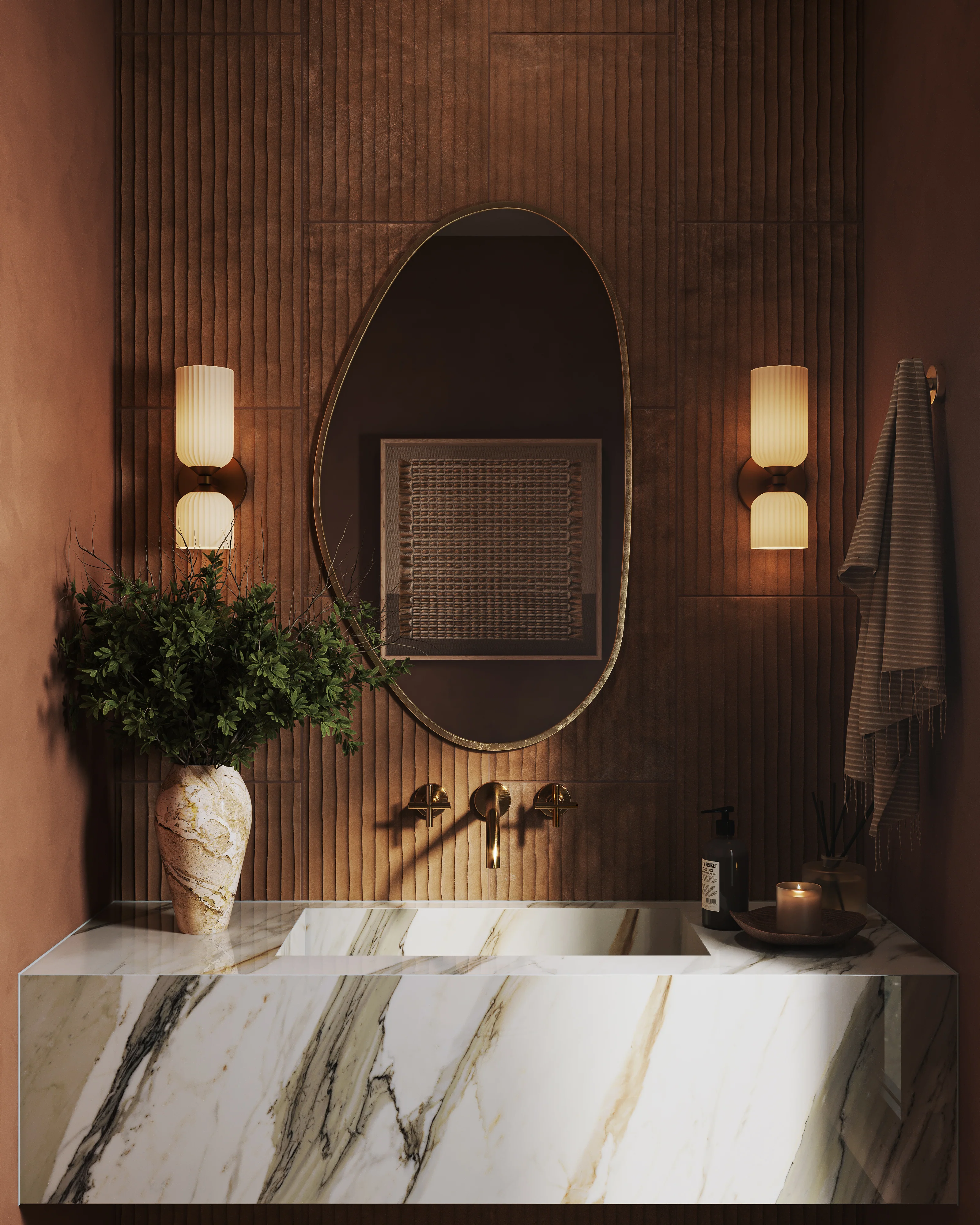 Aniston 24x48 Polished Porcelain Tile in Calacatta Cremo - Image 2
