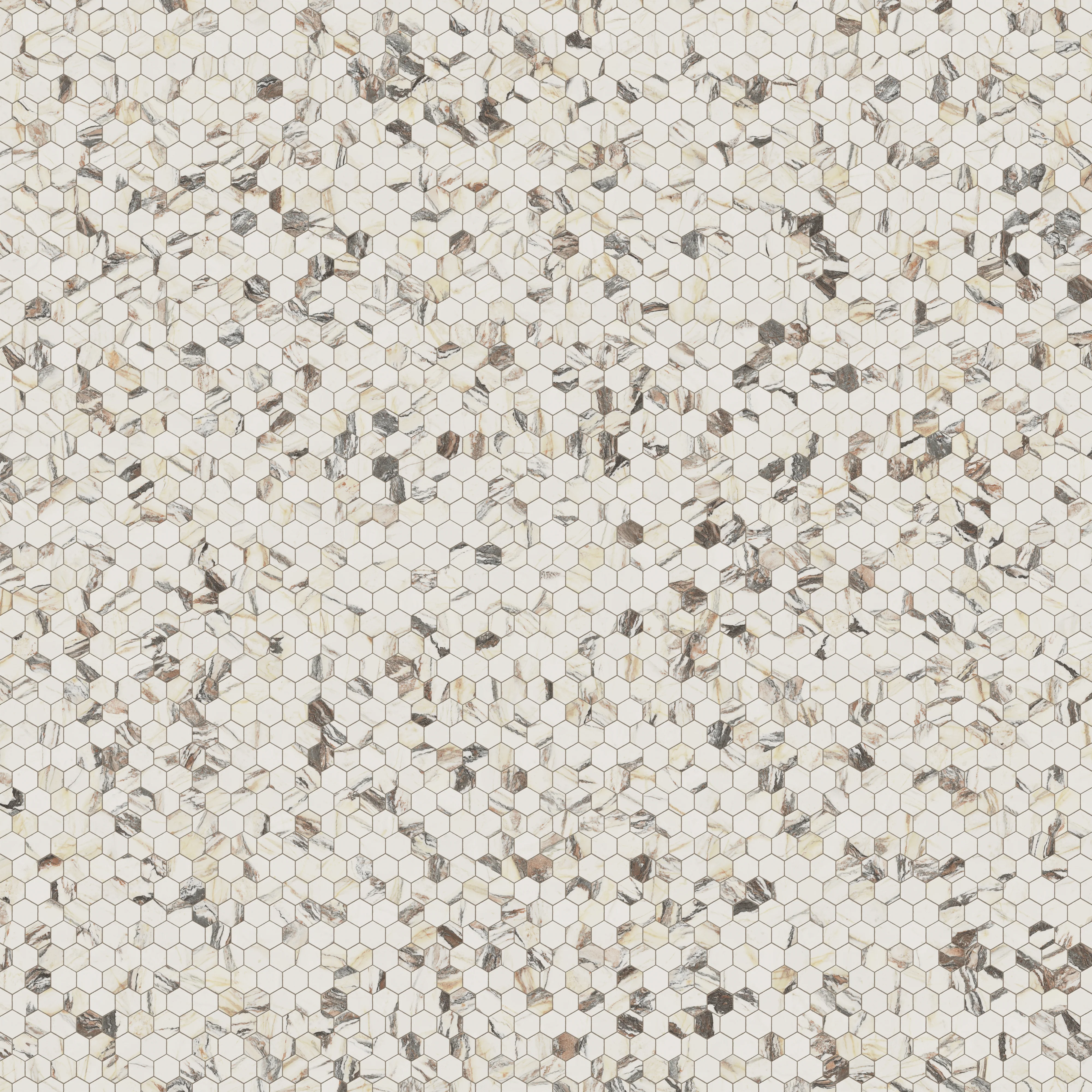Aniston 2x2 Matte Porcelain Hexagon Mosaic Tile in Calacatta Viola - Image 7