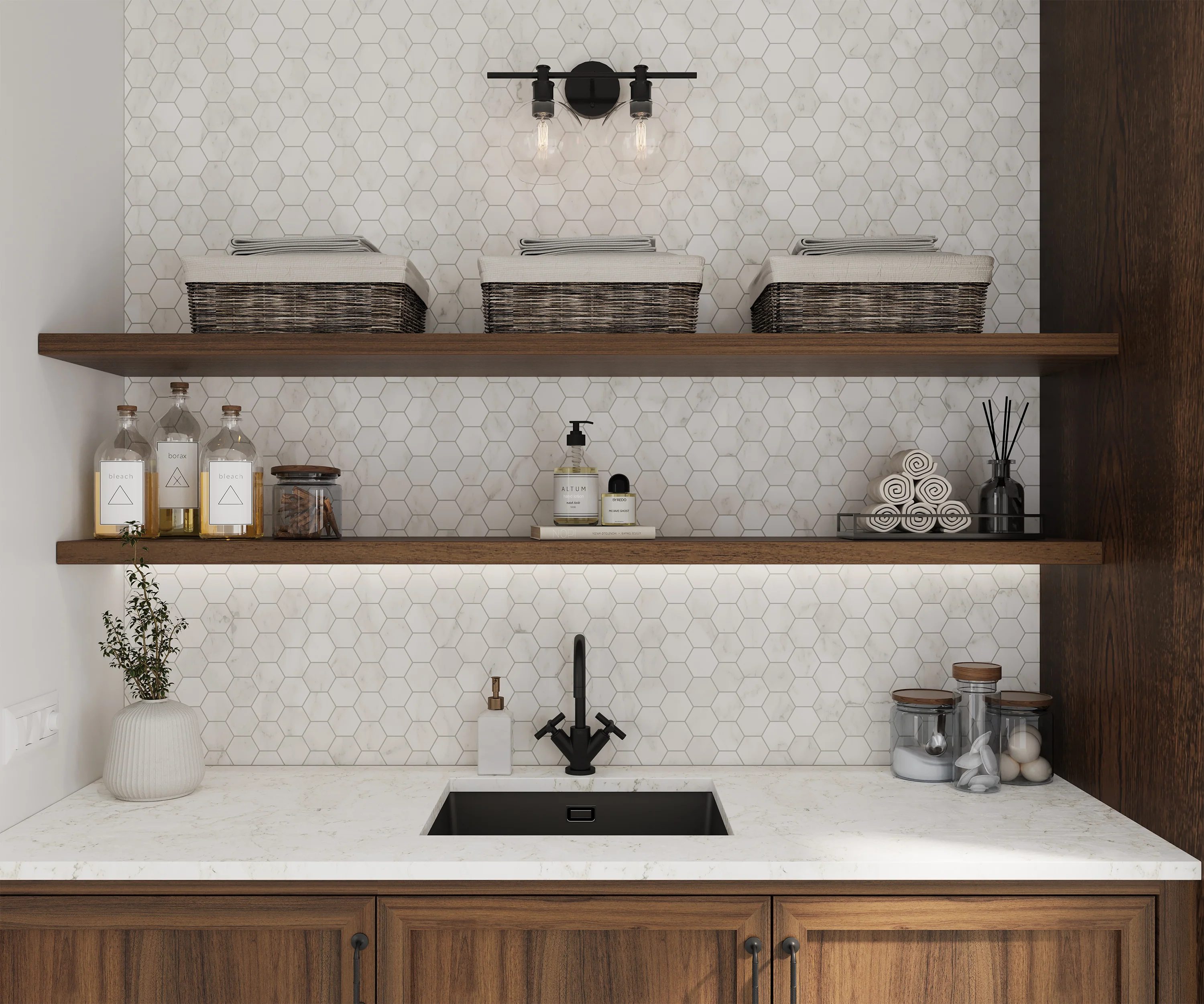 Aniston 2x2 Matte Porcelain Hexagon Mosaic Tile in Carrara Bianco - Image 7