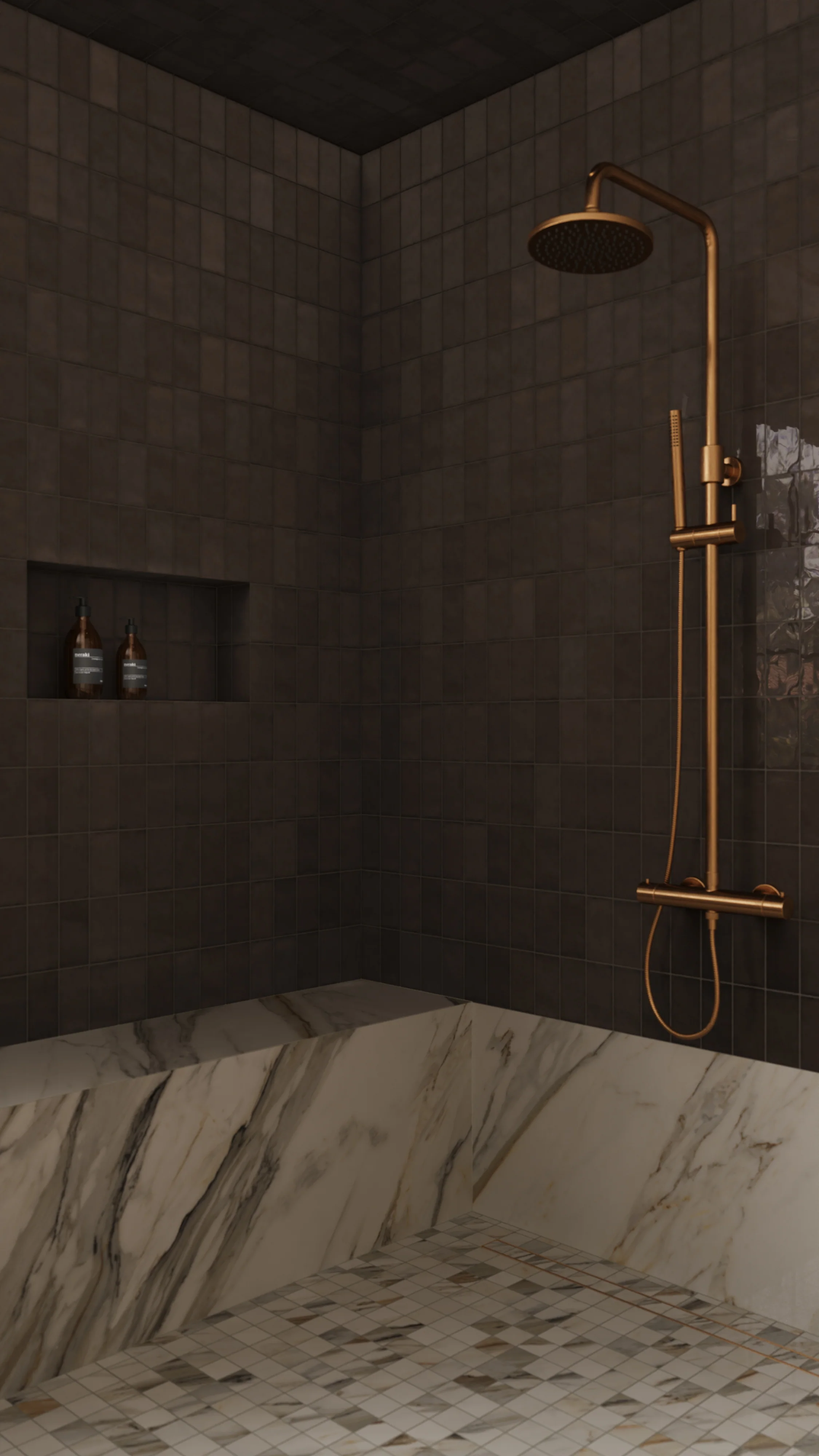 Aniston 2x2 Matte Porcelain Mosaic Tile in Calacatta Cremo - Image 7