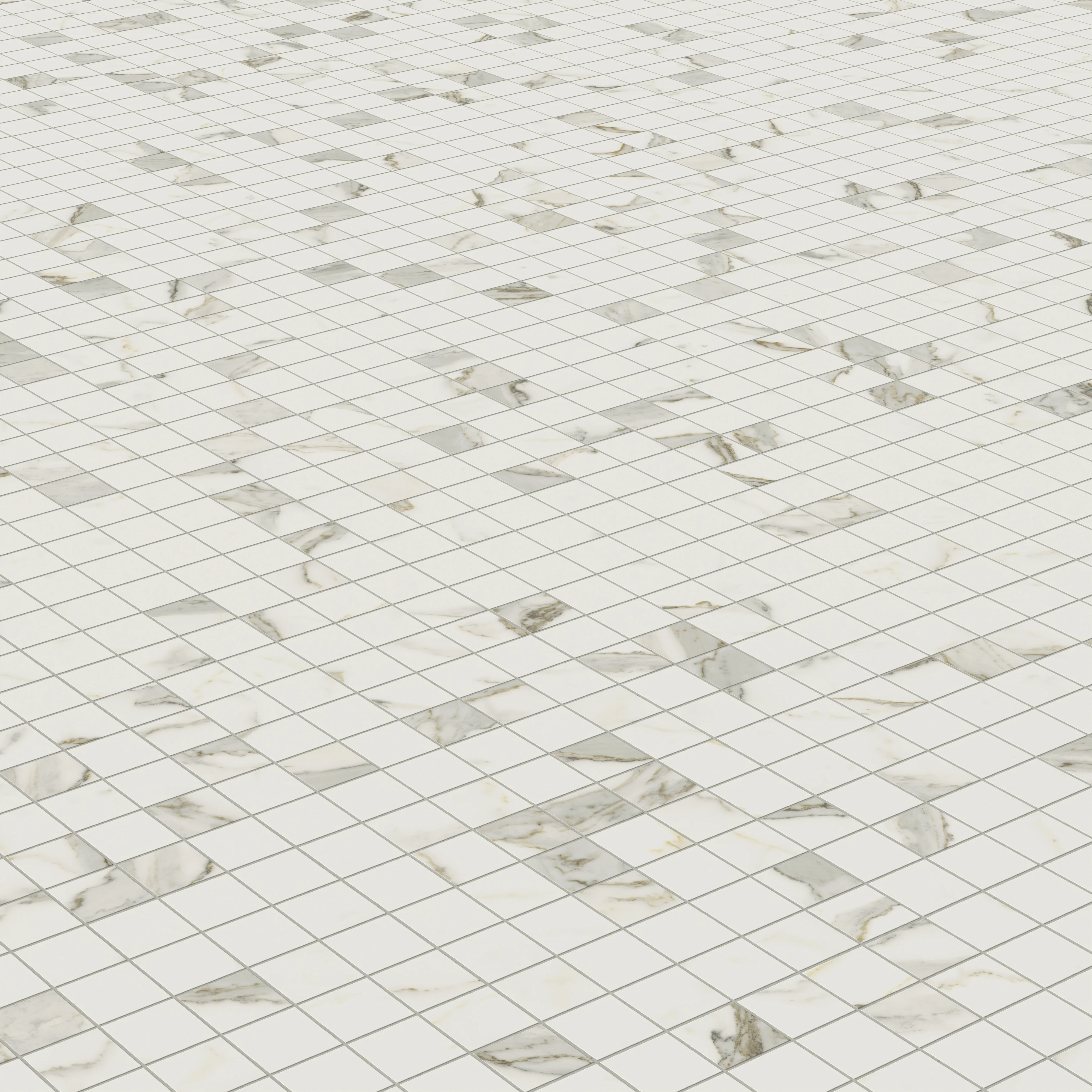 Aniston 2x2 Matte Porcelain Mosaic Tile in Calacatta Top - Image 4