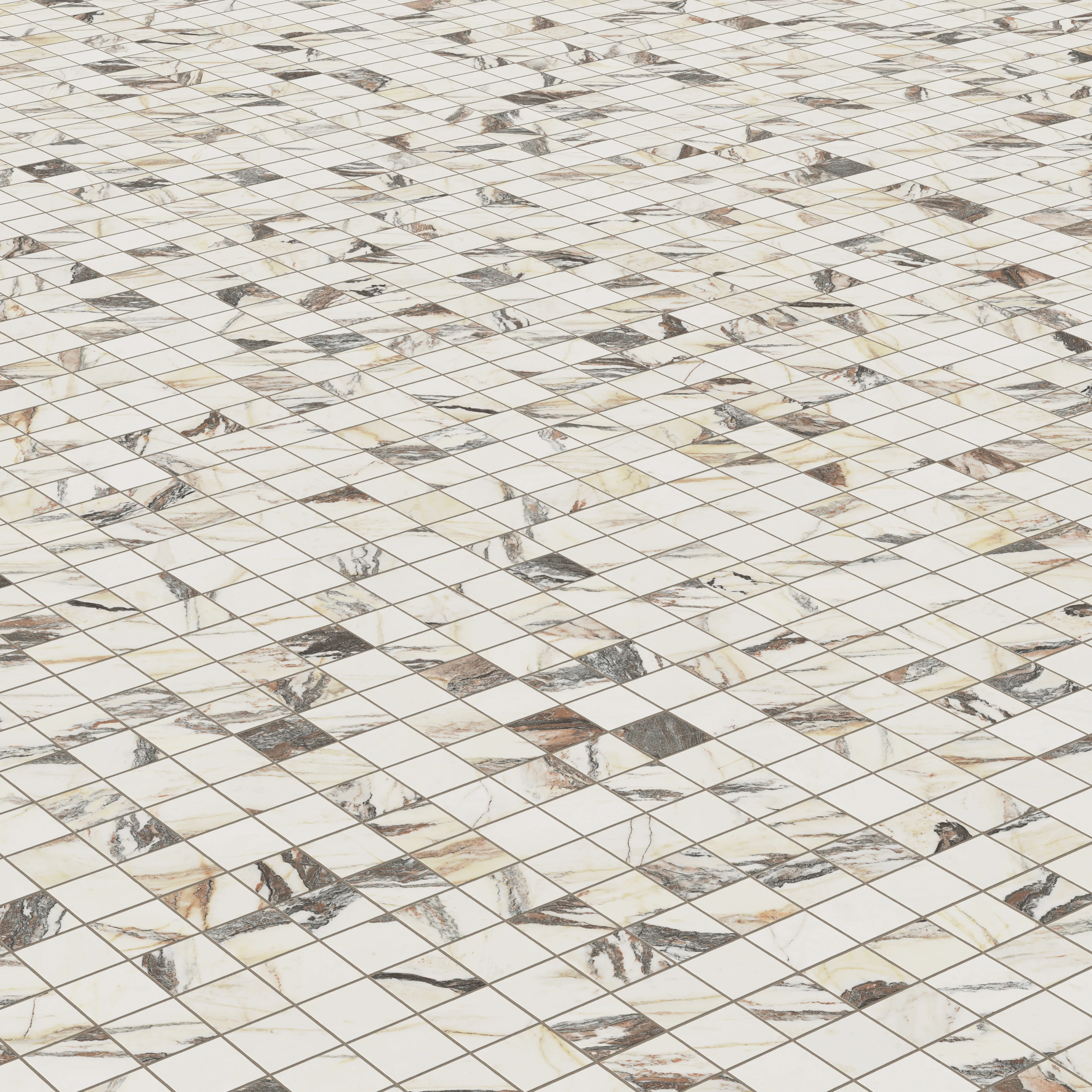 Aniston 2x2 Matte Porcelain Mosaic Tile in Calacatta Viola - Image 4