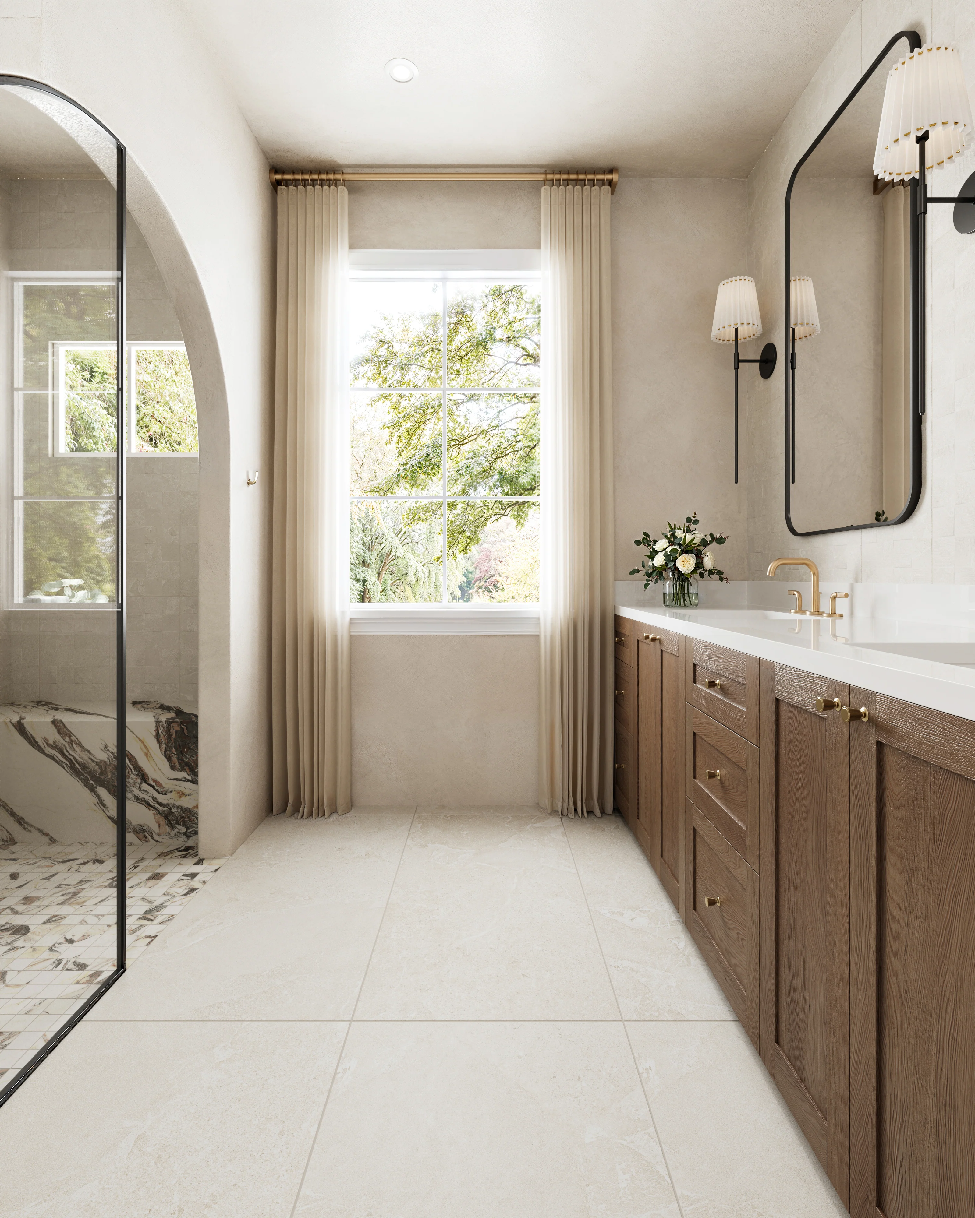 Aniston 2x2 Matte Porcelain Mosaic Tile in Calacatta Viola - Image 7