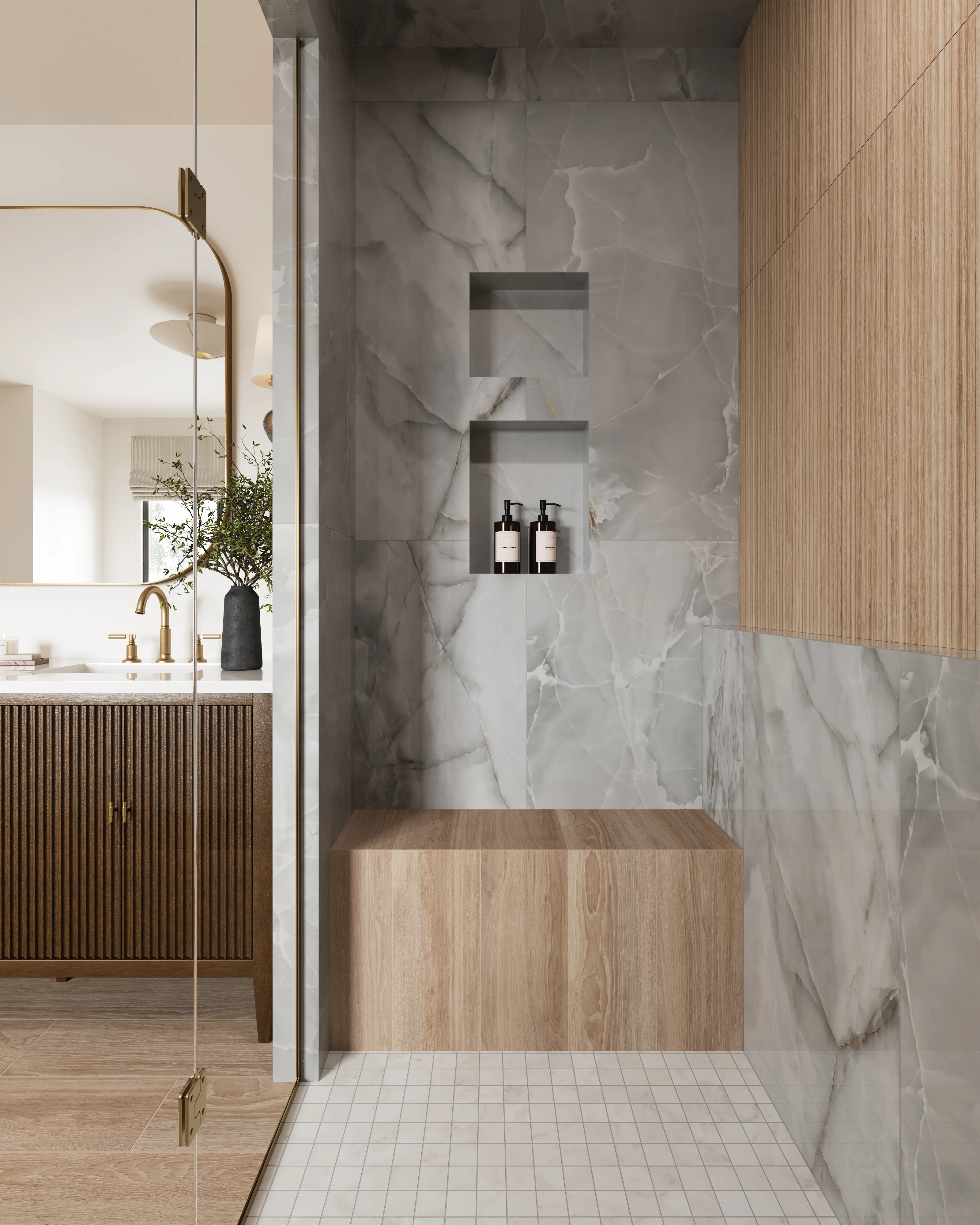 Aniston 2x2 Matte Porcelain Mosaic Tile in Carrara Bianco - Image 2