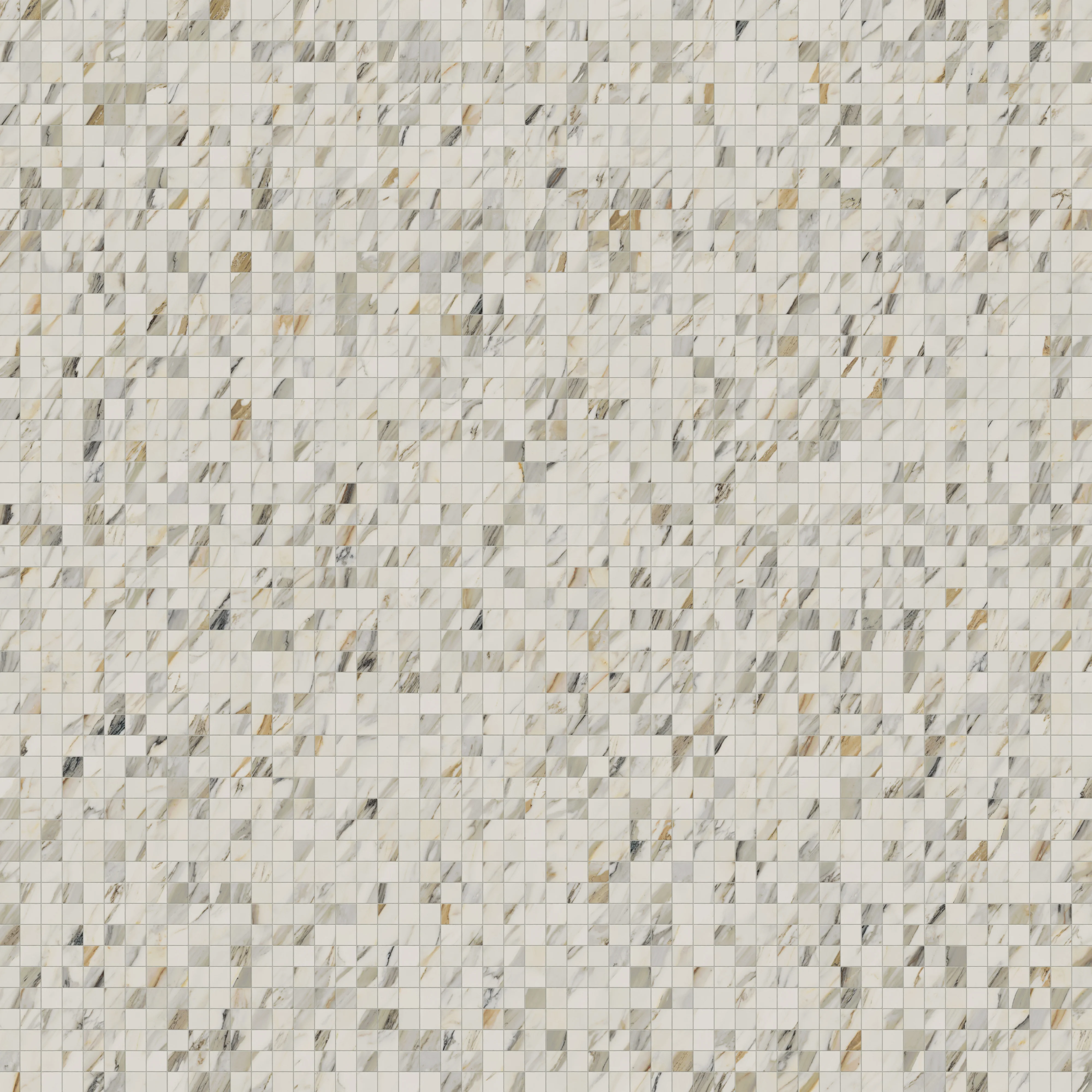 Aniston 2x2 Polished Porcelain Mosaic Tile in Calacatta Cremo - Image 5