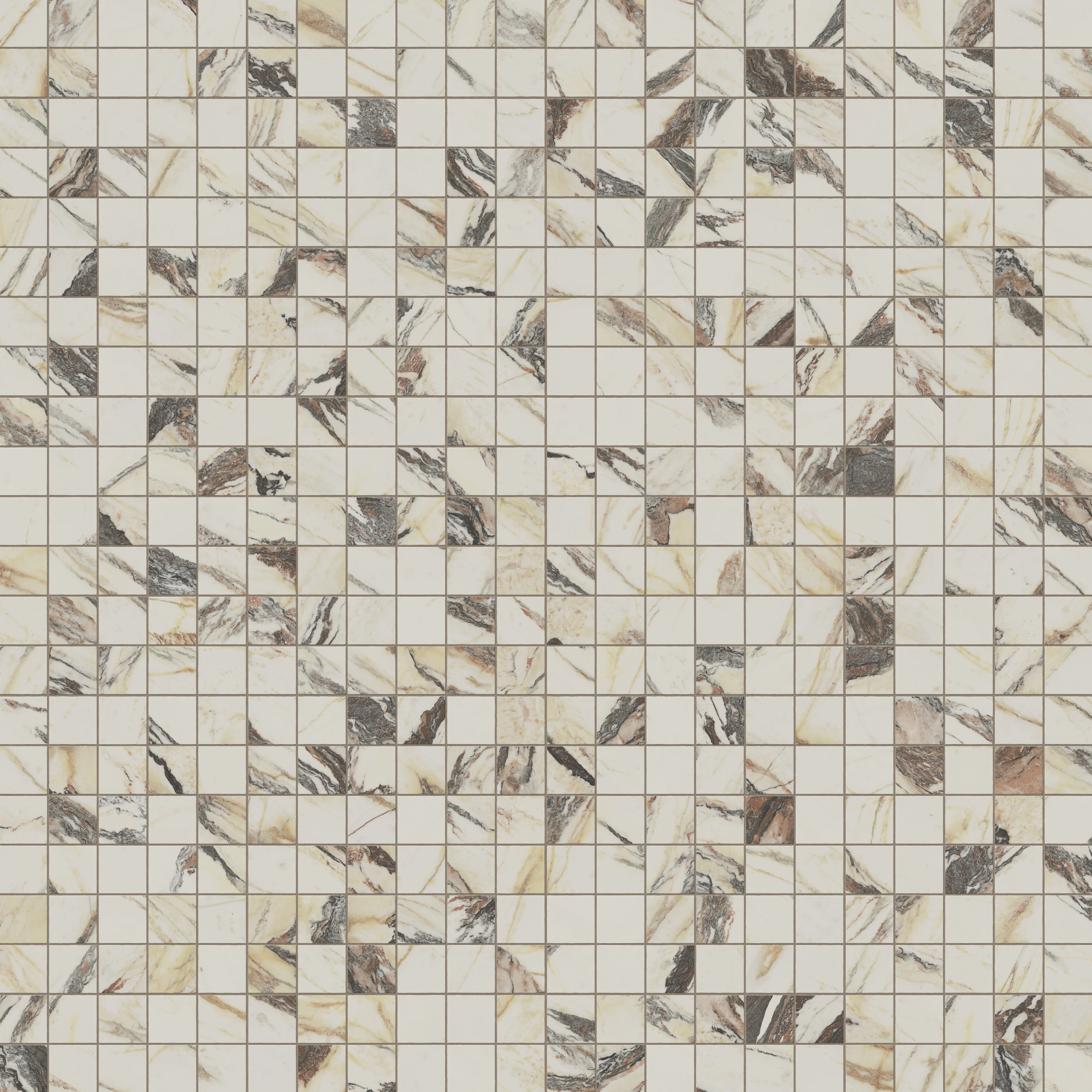 Aniston 2x2 Polished Porcelain Mosaic Tile in Calacatta Viola - Image 4