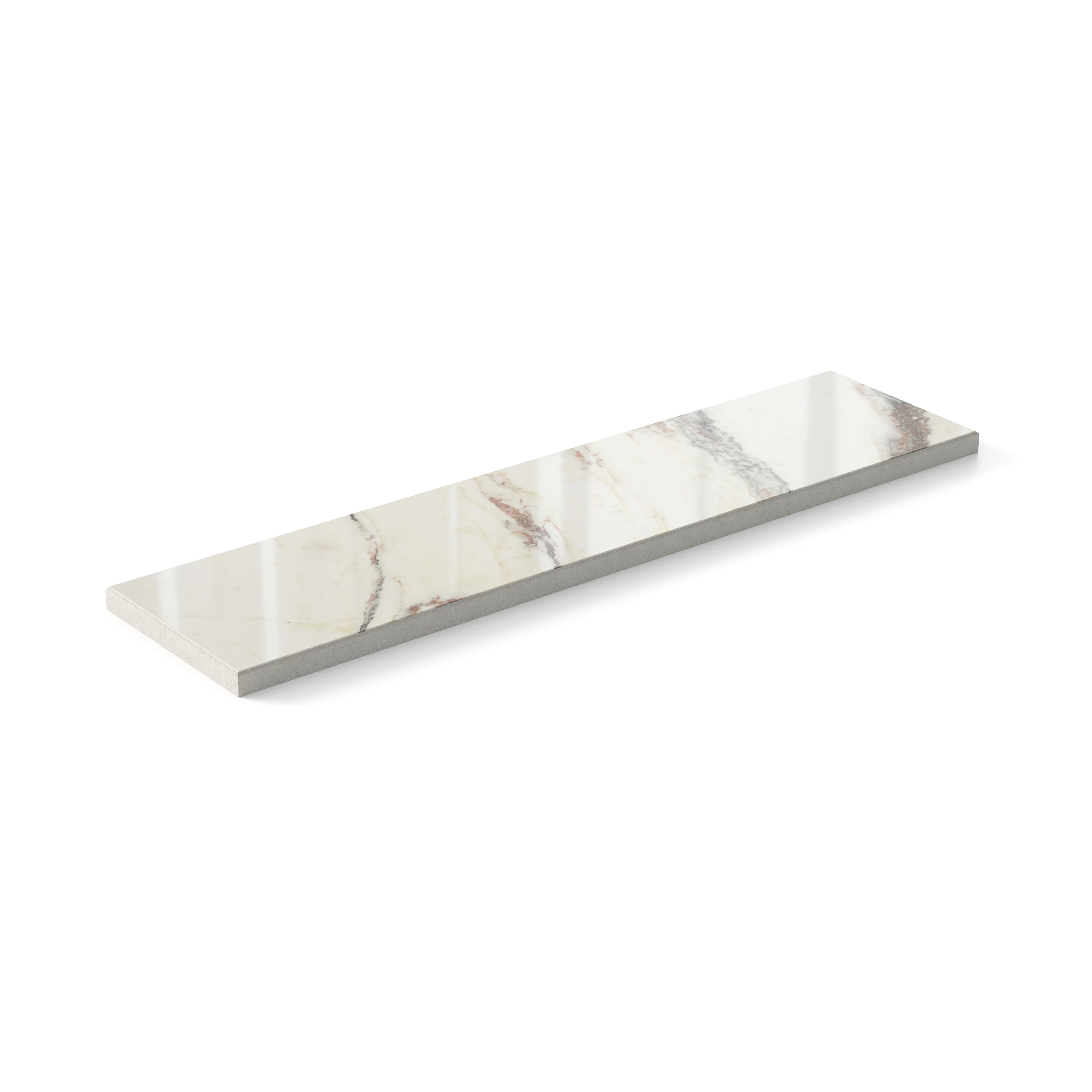 Aniston 3x12 Polished Porcelain Tile in Calacatta Viola - Image 6