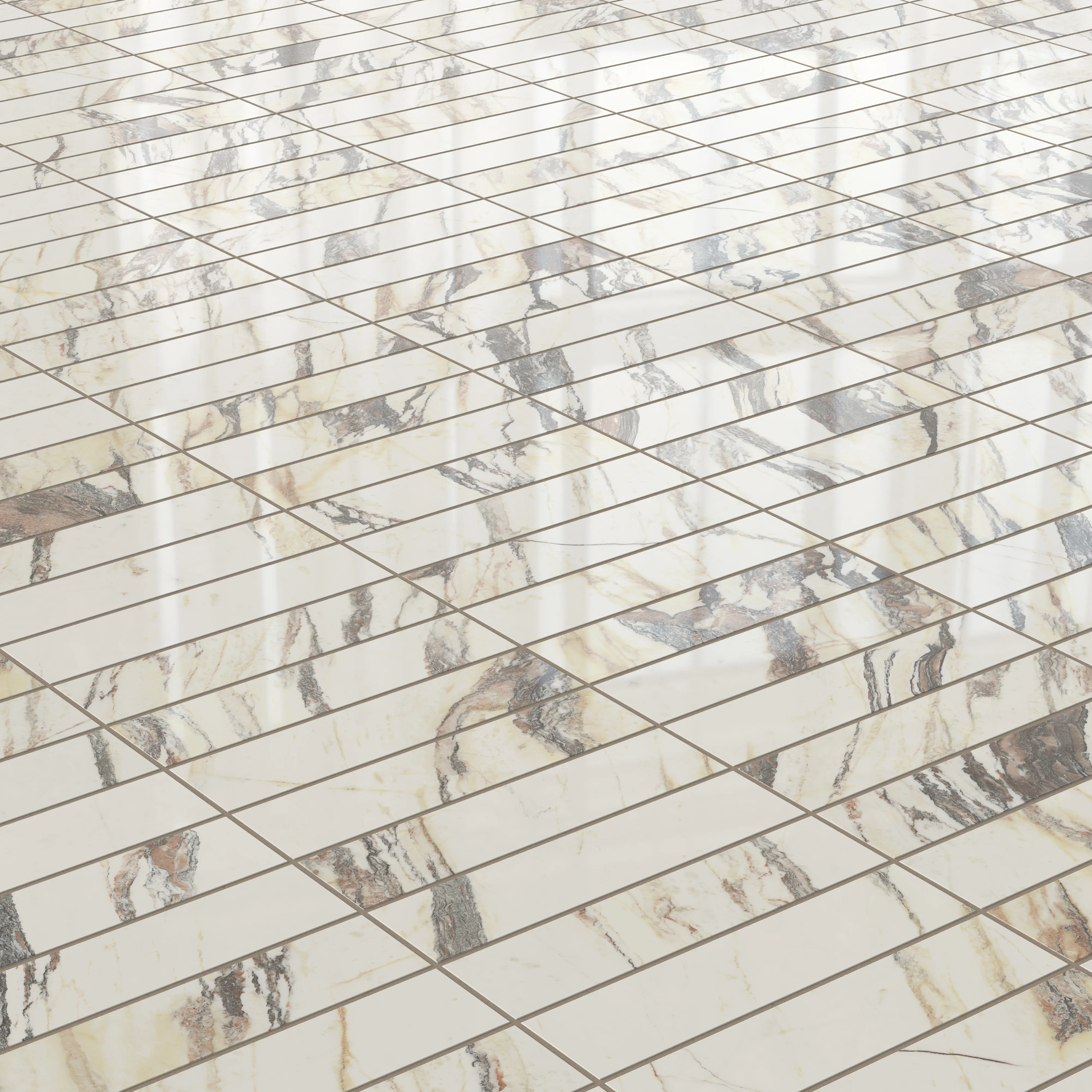 Aniston 3x12 Polished Porcelain Tile in Calacatta Viola - Image 7