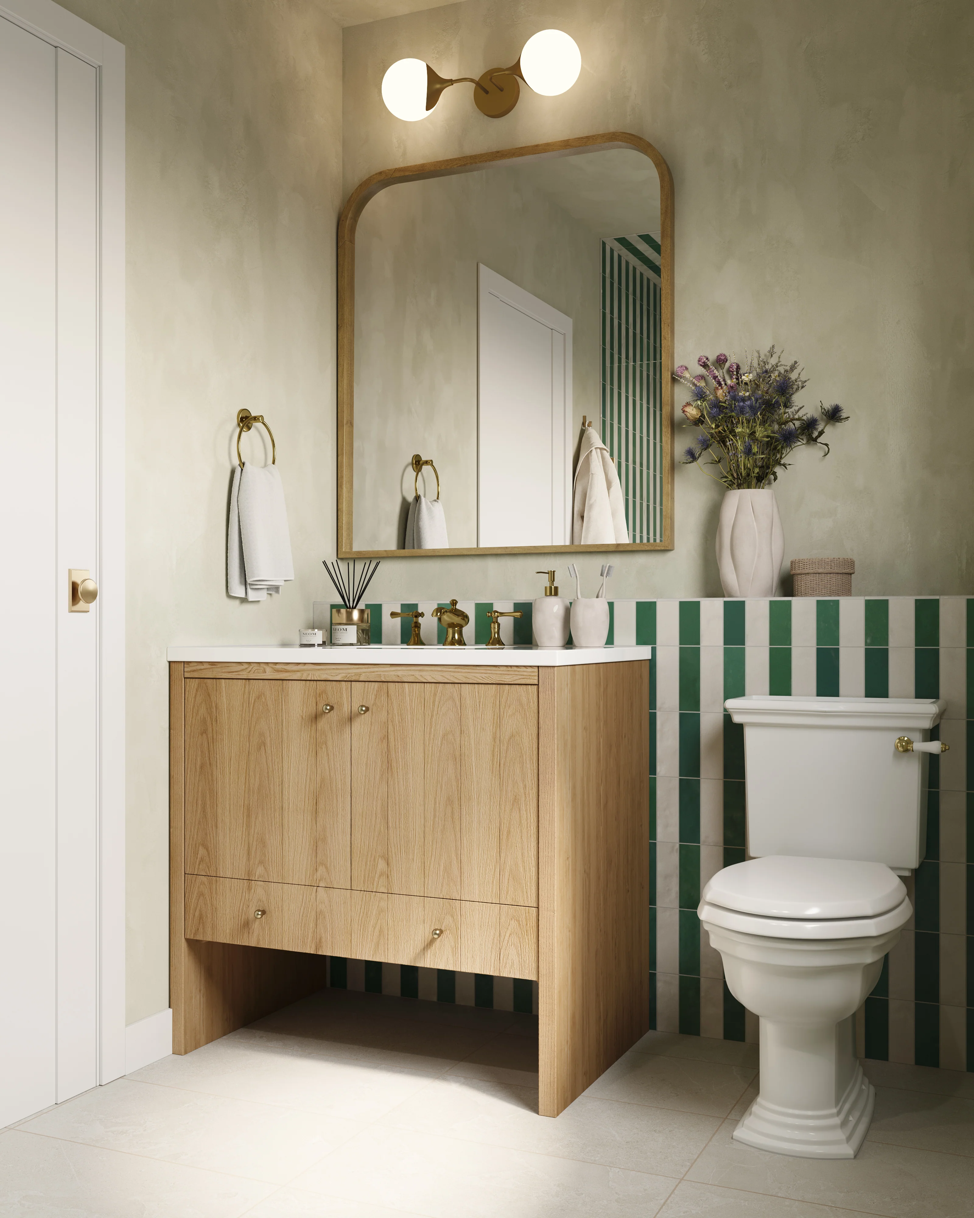 Annalise 12x24 Matte Porcelain Tile in Sand - Image 9