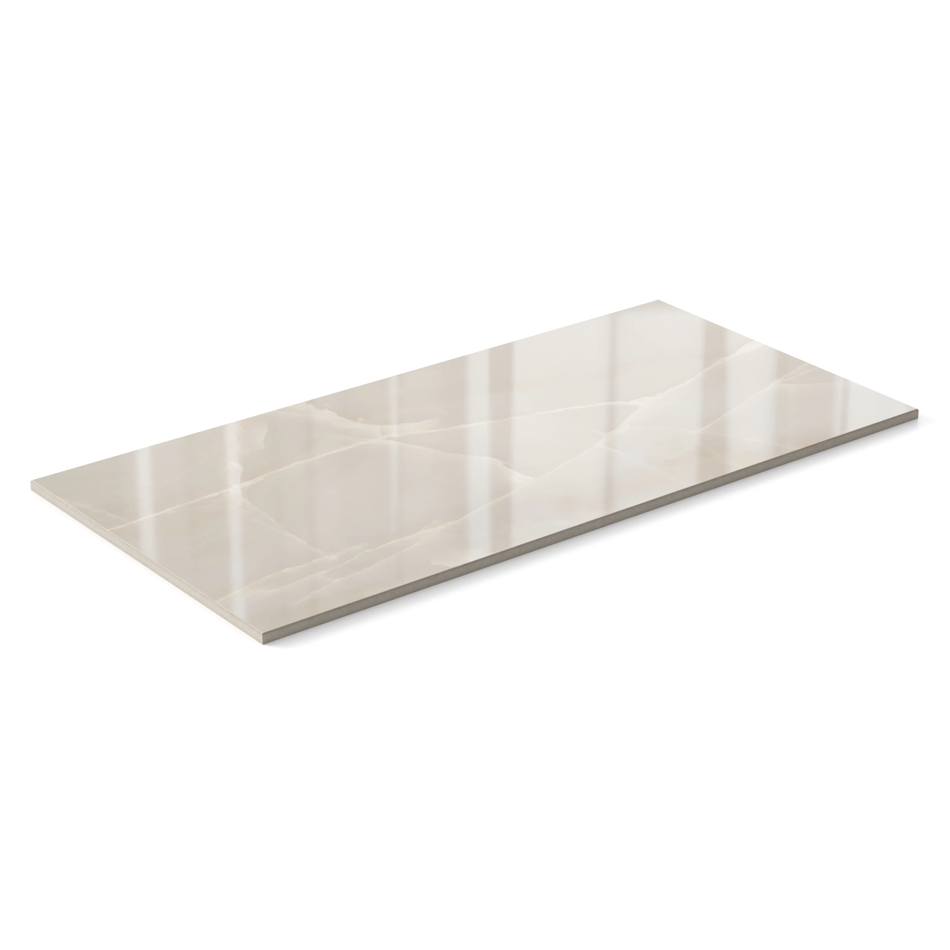 Astrid 12x24 Polished Porcelain Tile in Sand - Image 3