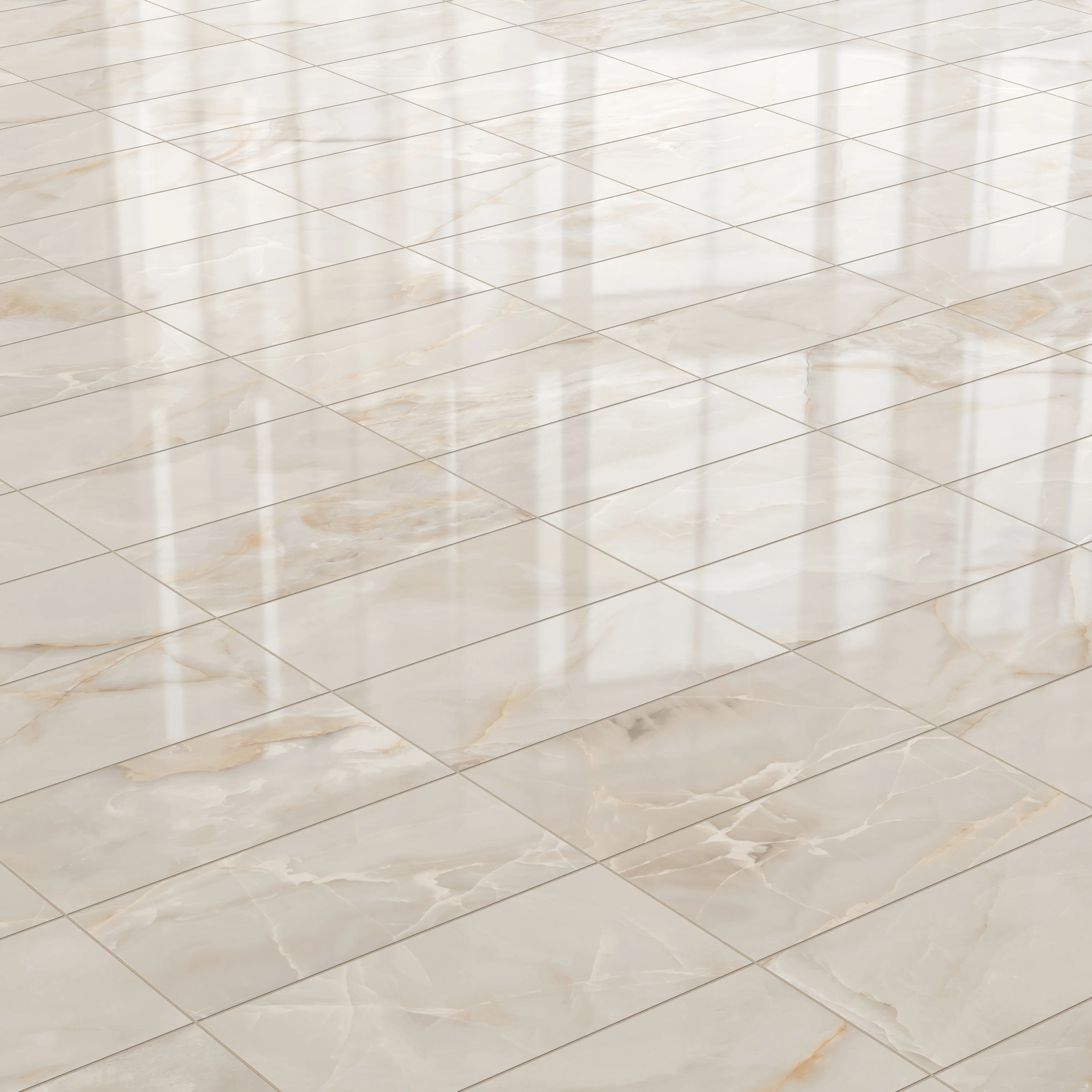 Astrid 12x24 Polished Porcelain Tile in Sand - Image 4