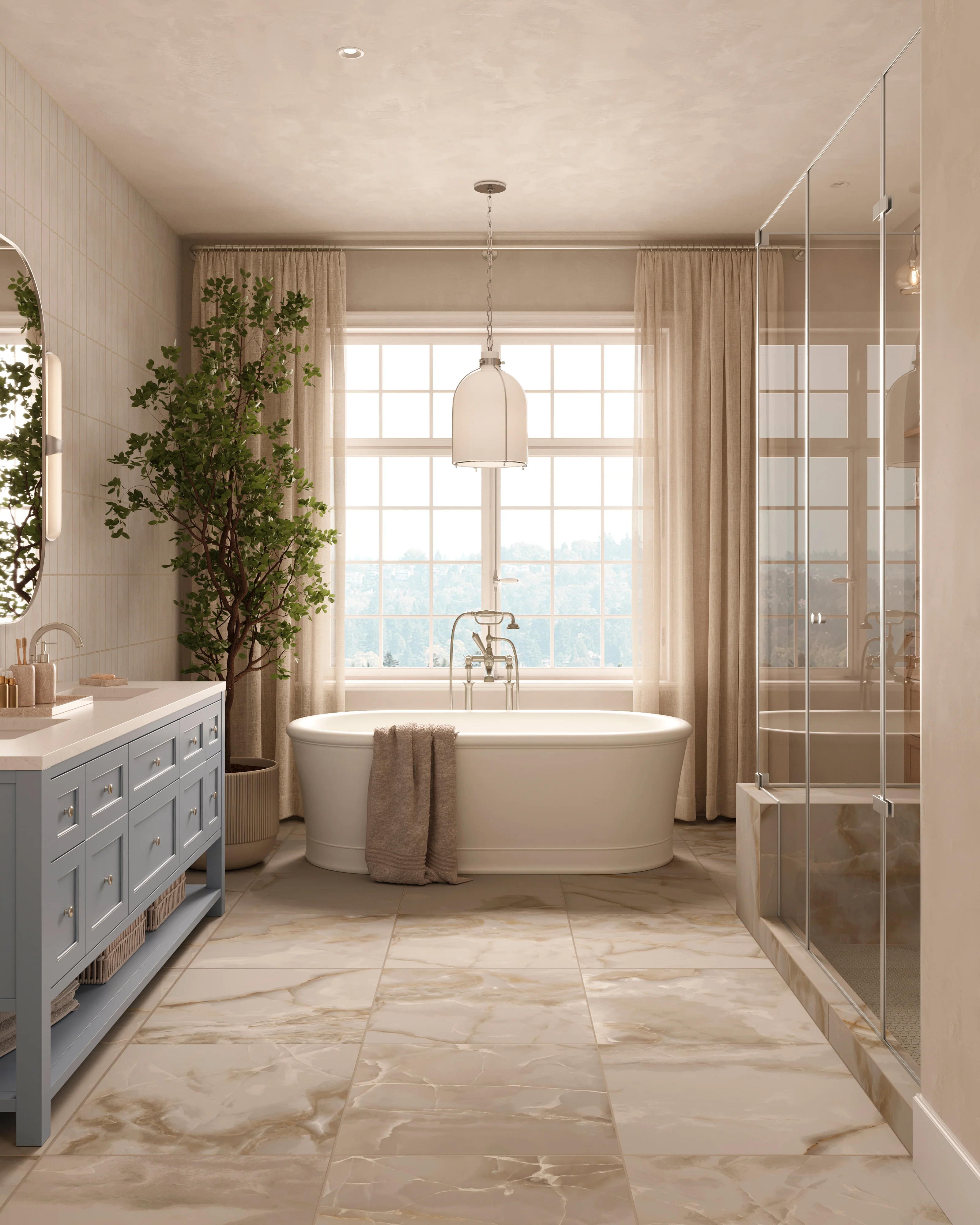 Astrid 24x24 Matte Porcelain Tile in Sand - Image 7