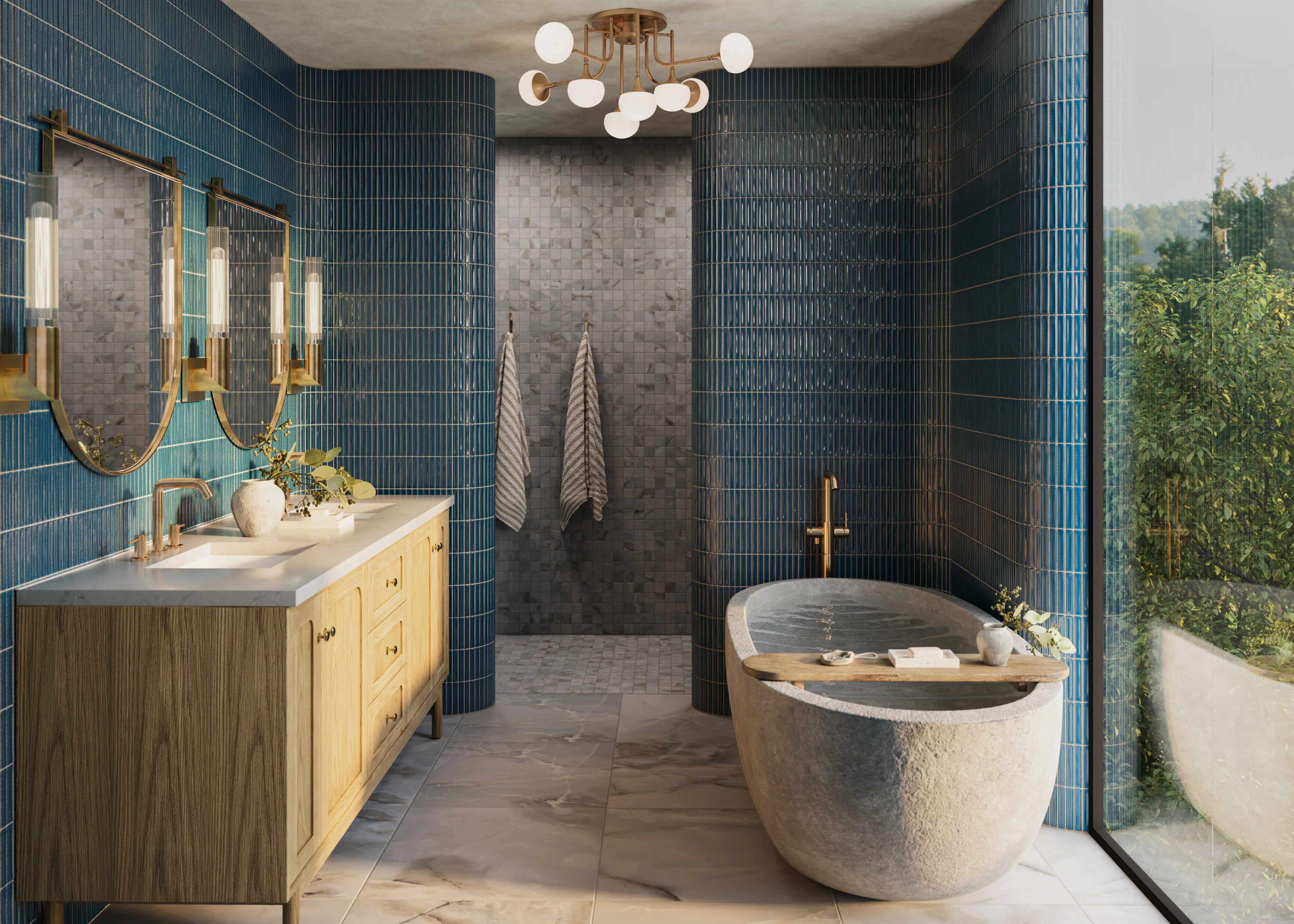Astrid 24x24 Matte Porcelain Tile in Slate - Image 8