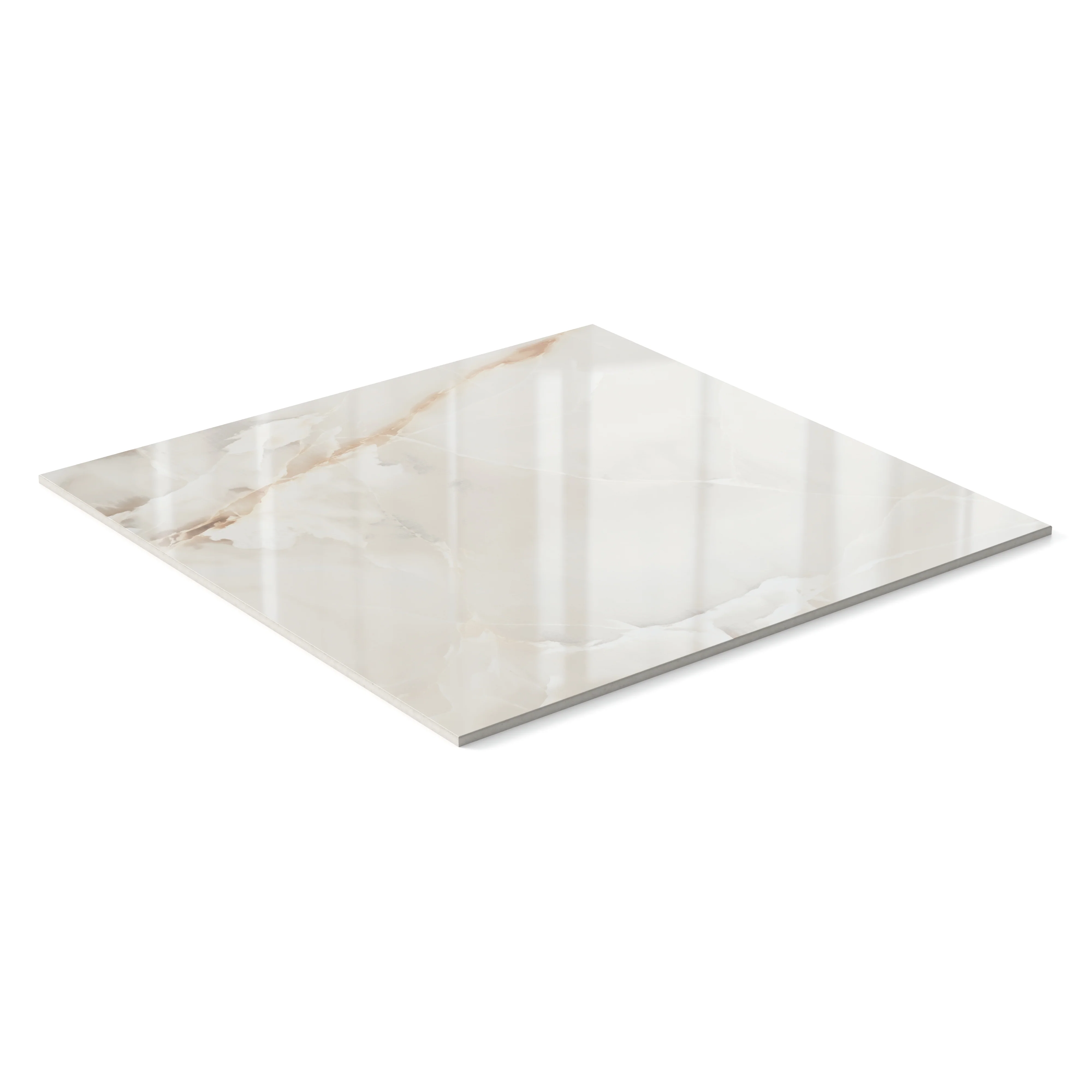 Astrid 24x24 Polished Porcelain Tile in Alabaster - Image 3