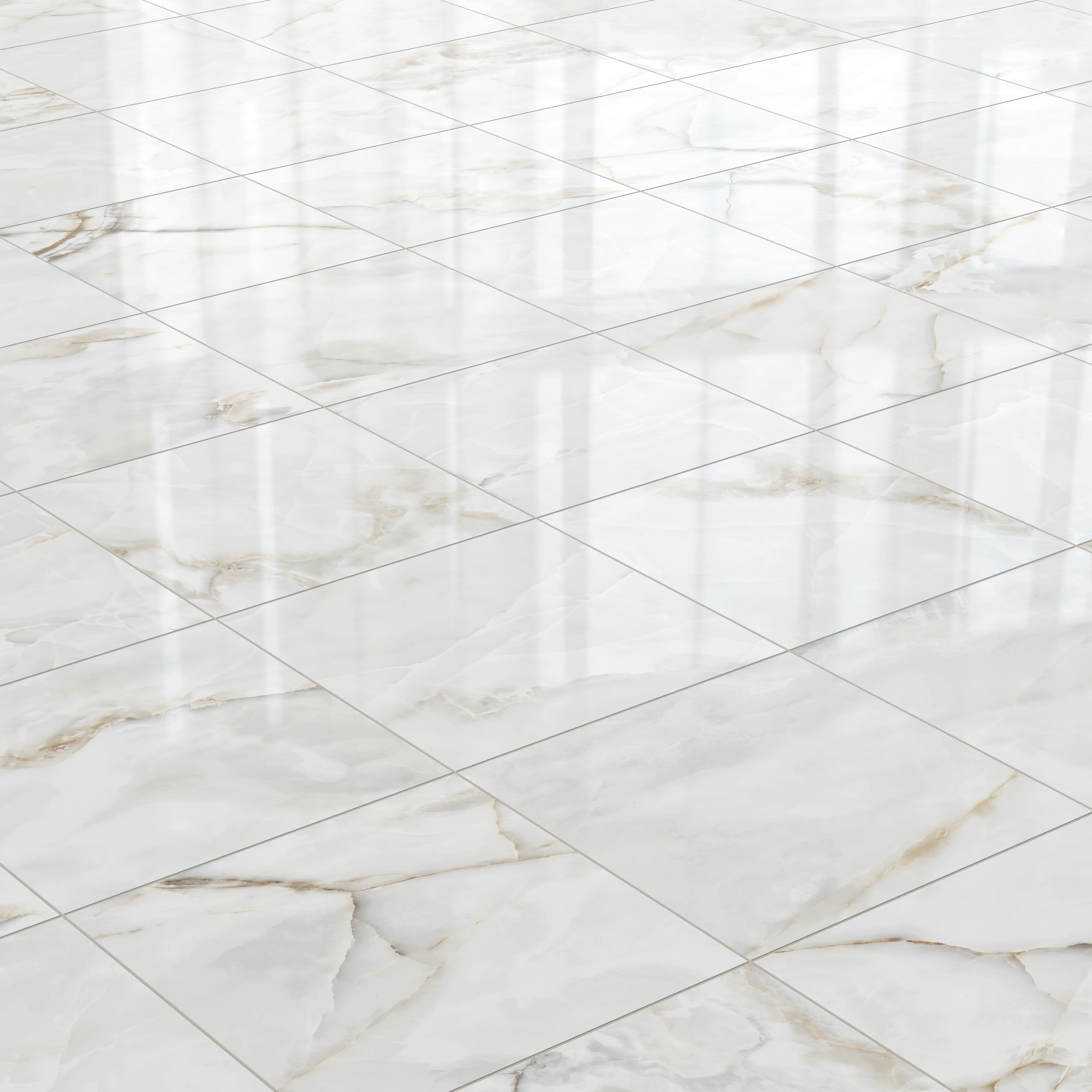 Astrid 24x24 Polished Porcelain Tile in Pearl - Image 4