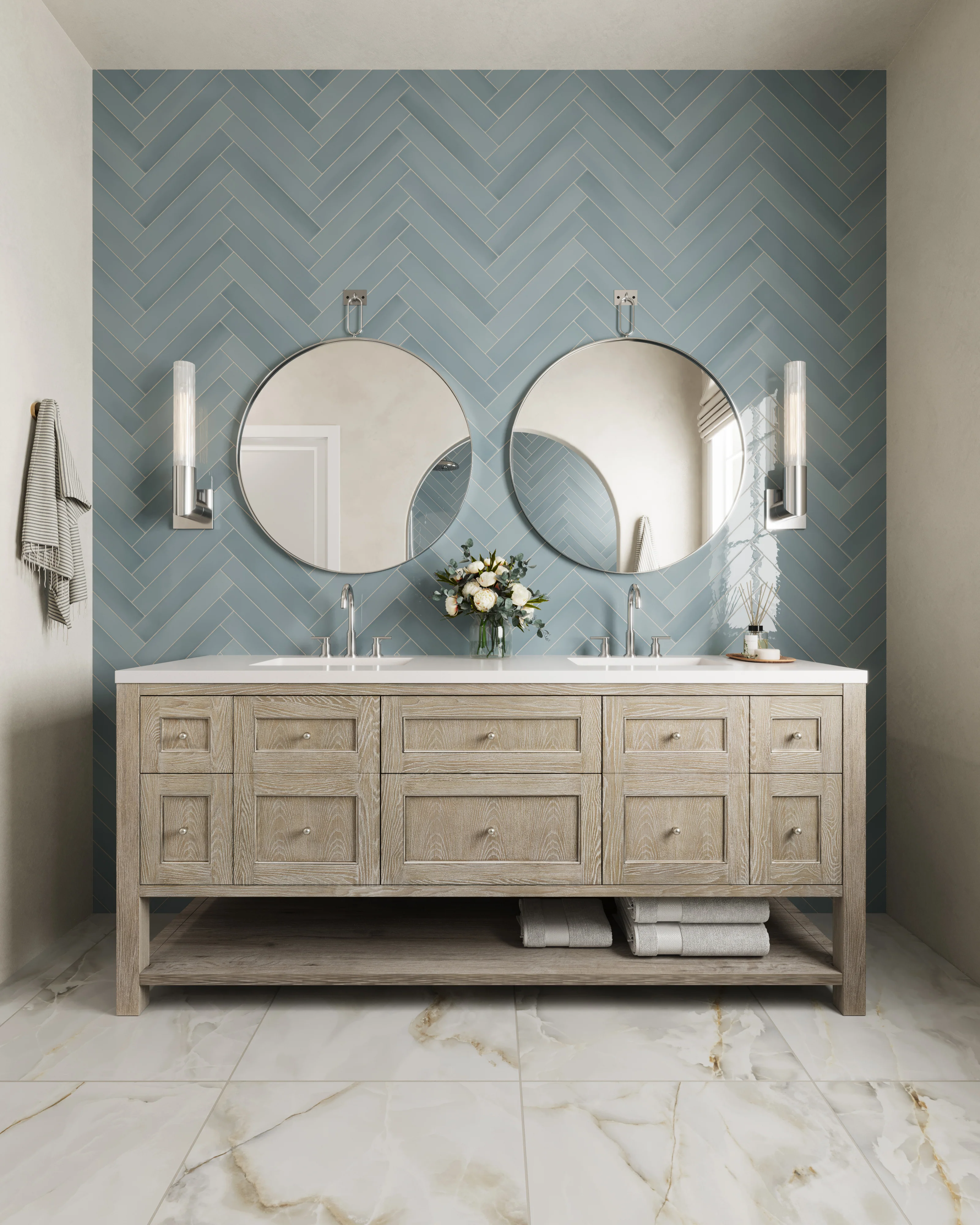 Astrid 24x48 Matte Porcelain Tile in Pearl - Image 15