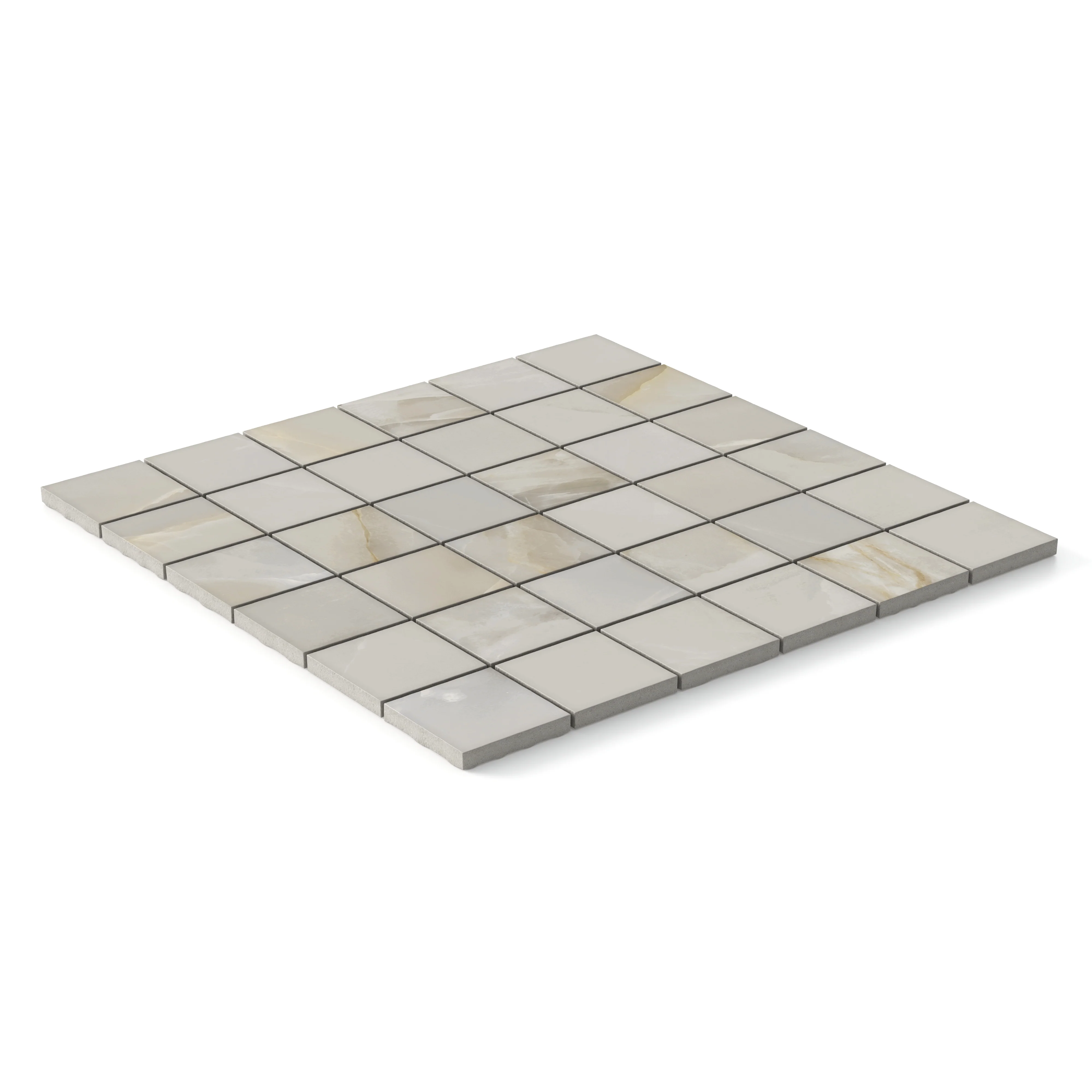 Astrid 2x2 Matte Porcelain Mosaic Tile in Oyster - Image 5