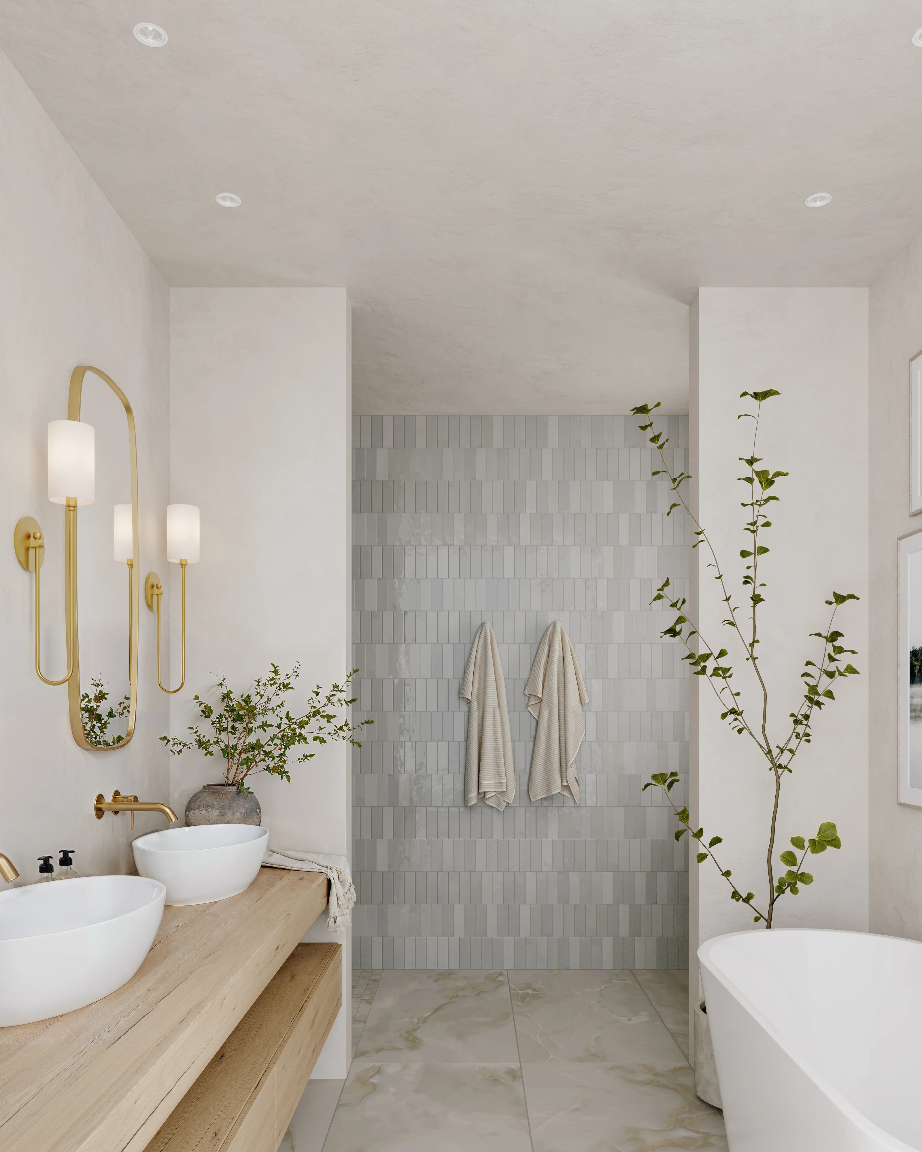 Astrid 2x2 Matte Porcelain Mosaic Tile in Oyster - Image 9