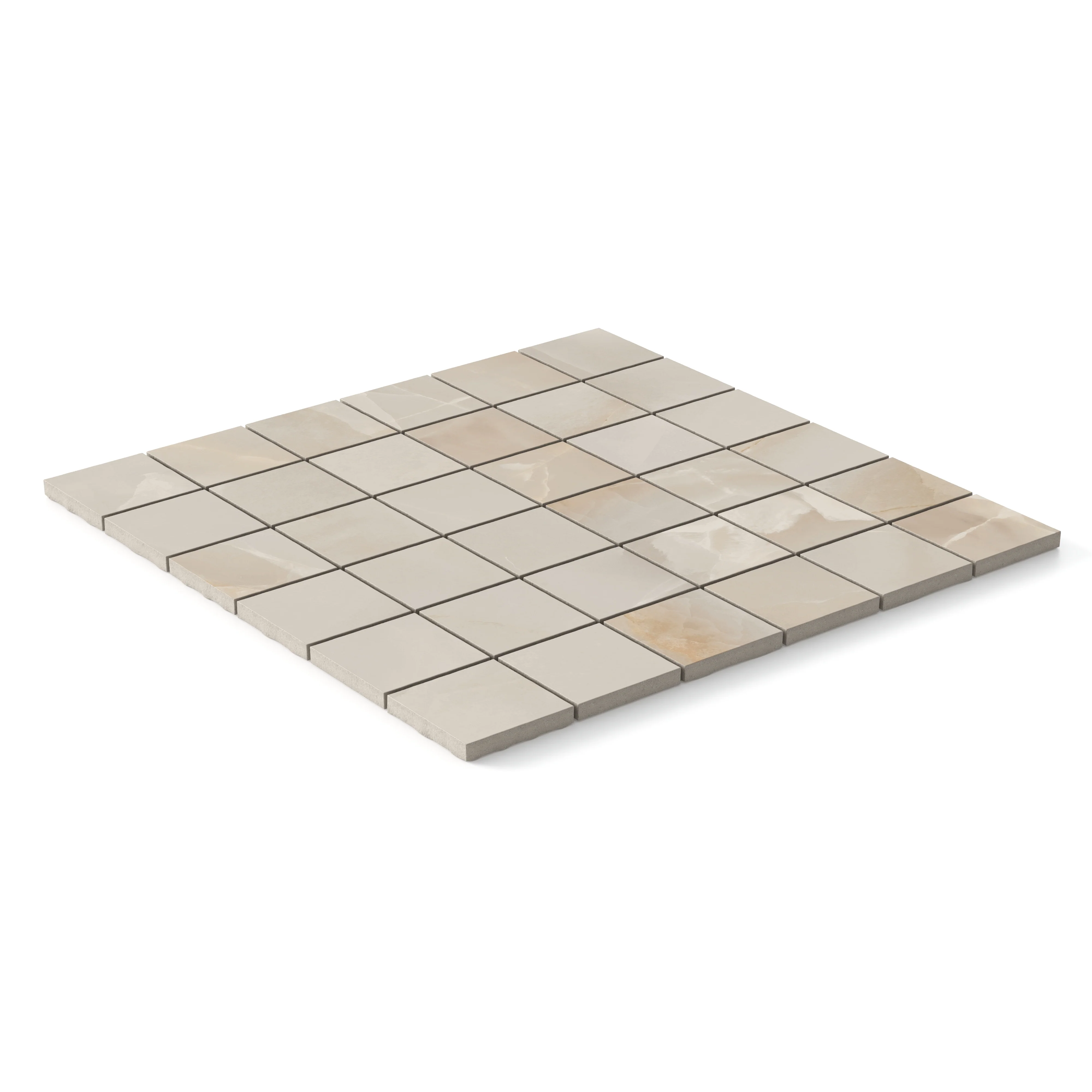 Astrid 2x2 Matte Porcelain Mosaic Tile in Sand - Image 2