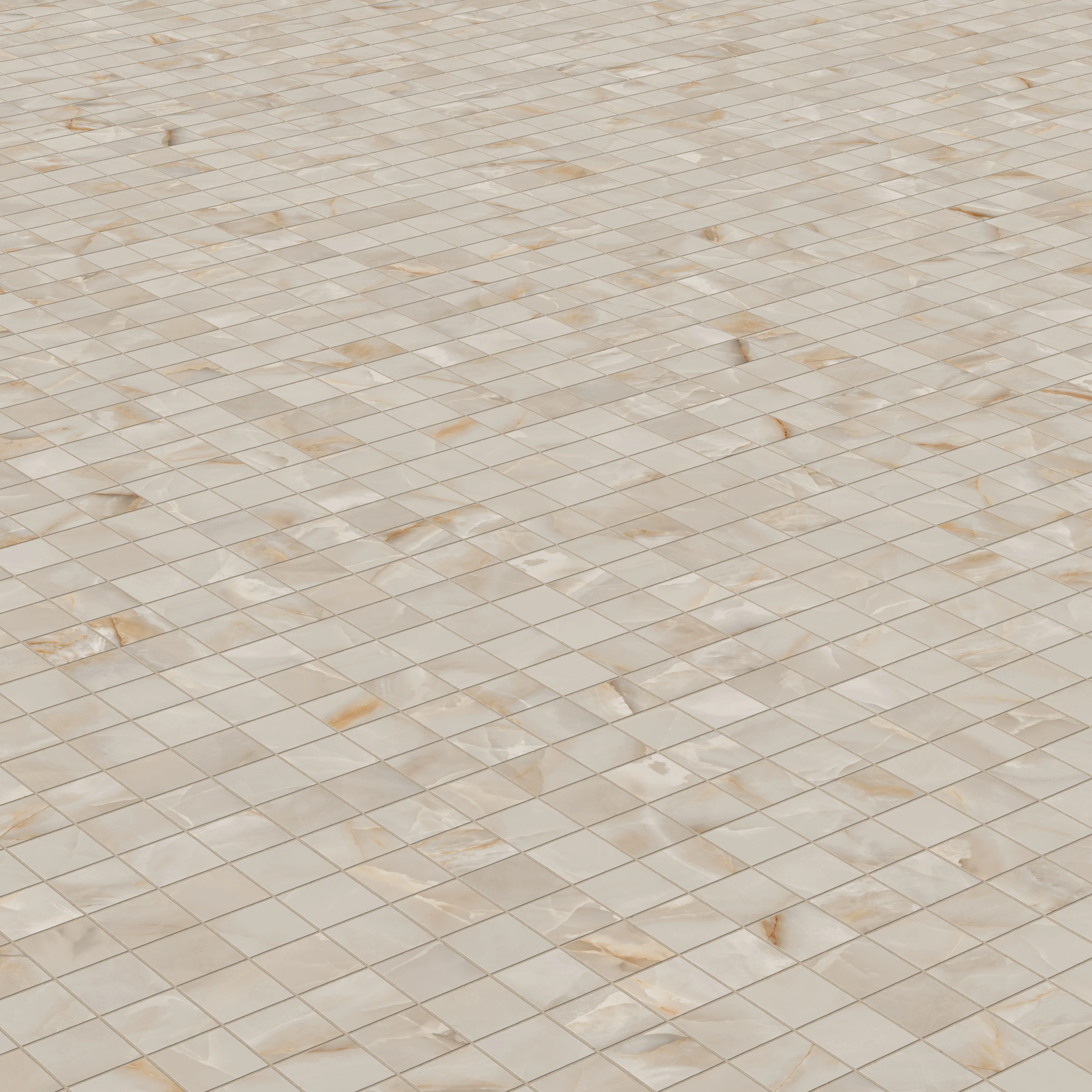 Astrid 2x2 Matte Porcelain Mosaic Tile in Sand - Image 3